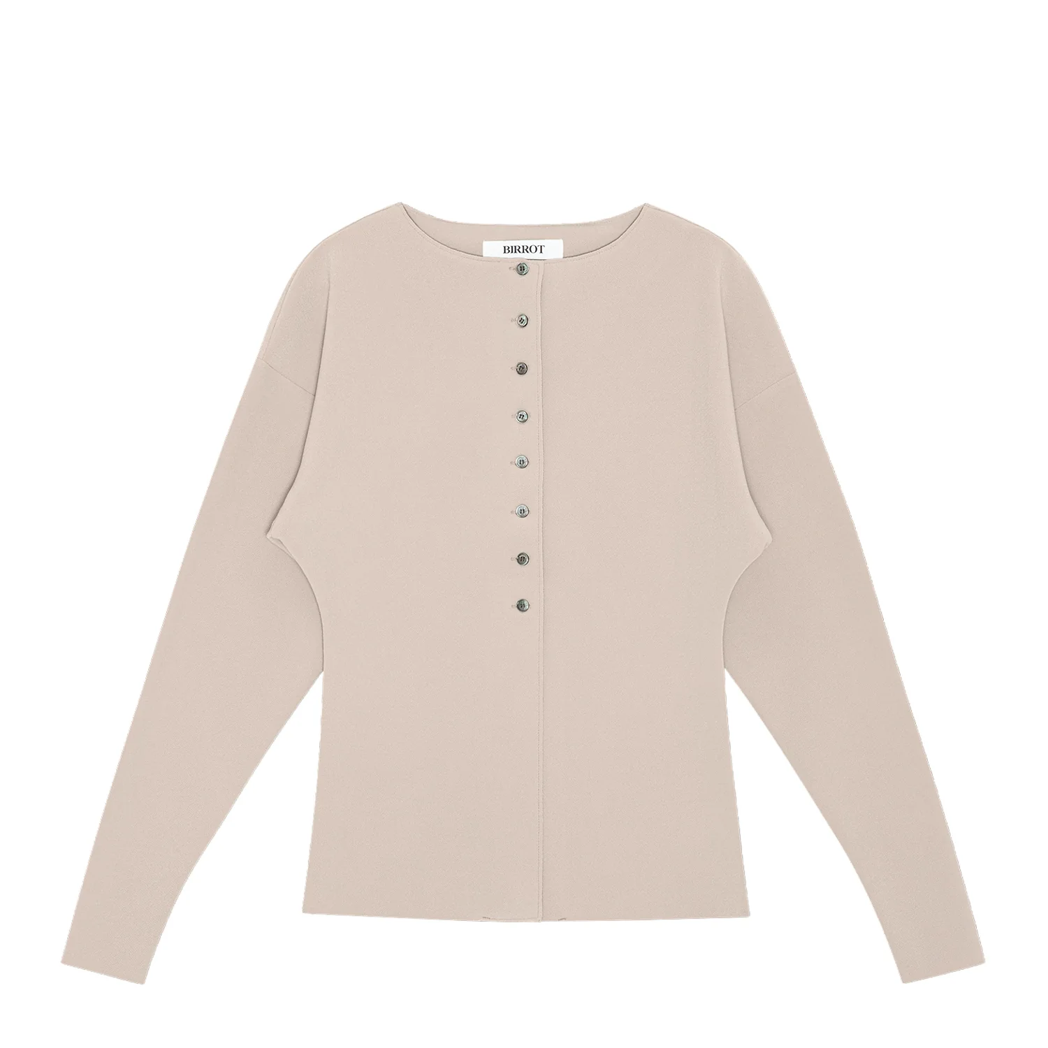 Birrot LAY2 BOATNECK CARDIGAN, Sand