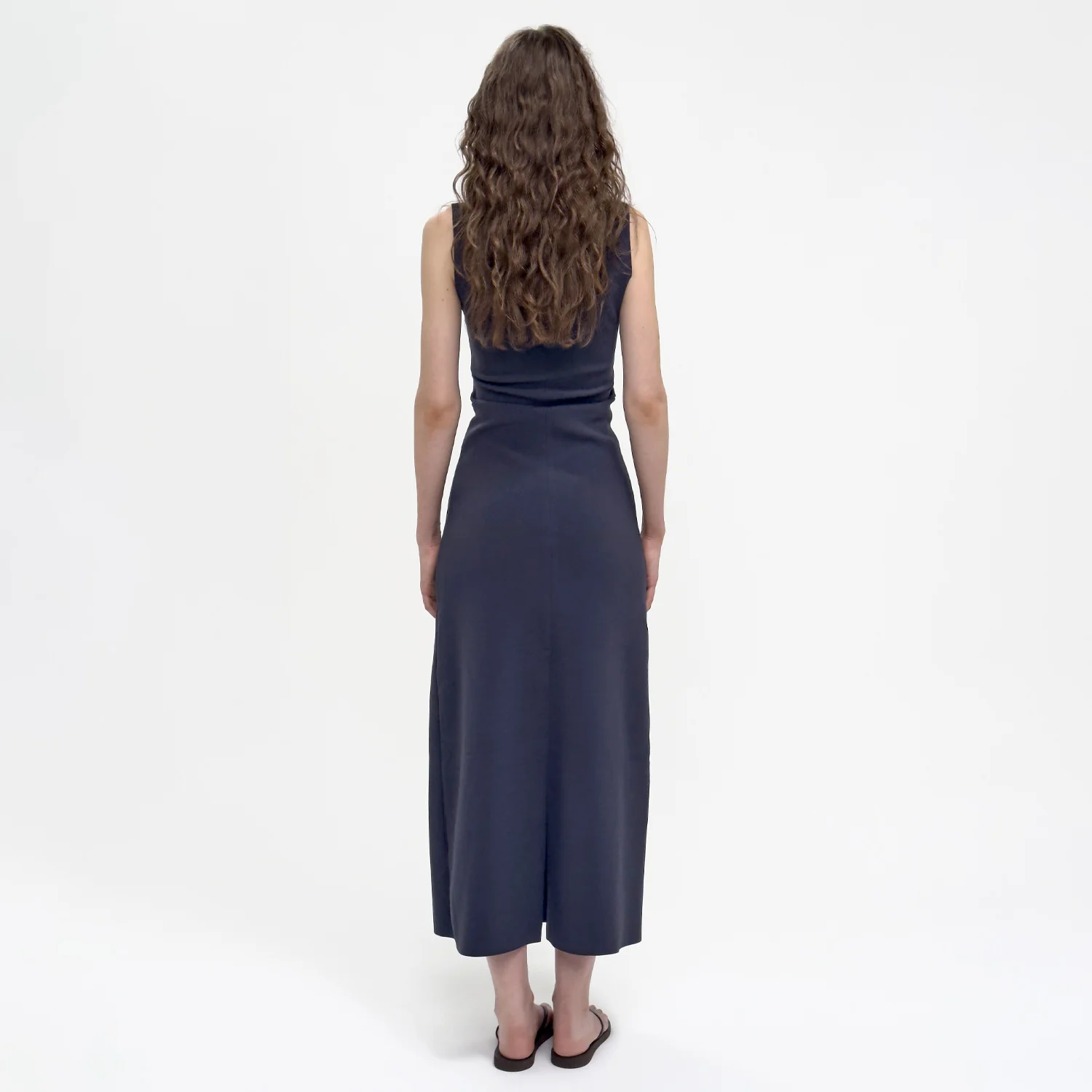 Birrot LAY2 DRAPE DRESS, Mood Indigo - Image 4