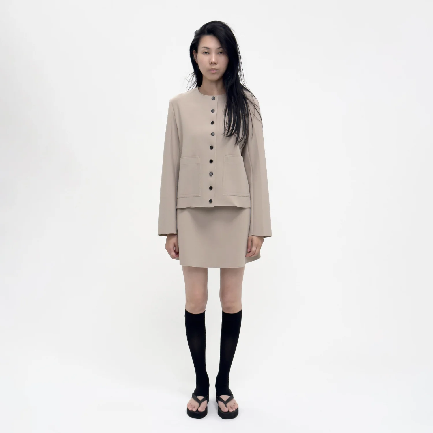Birrot LAY2 ROUNDNECK JACKET, Sand - Image 2