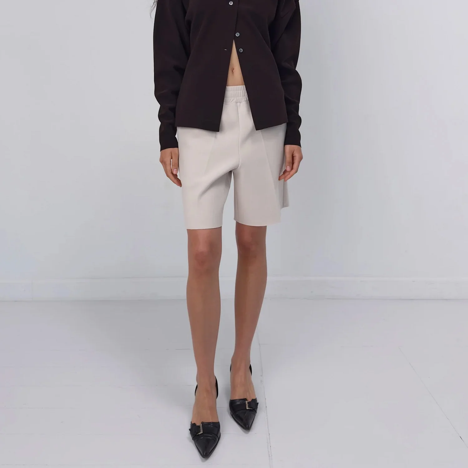 Birrot LAY3 DRAWSTRING SHORTS, Bone - Image 4