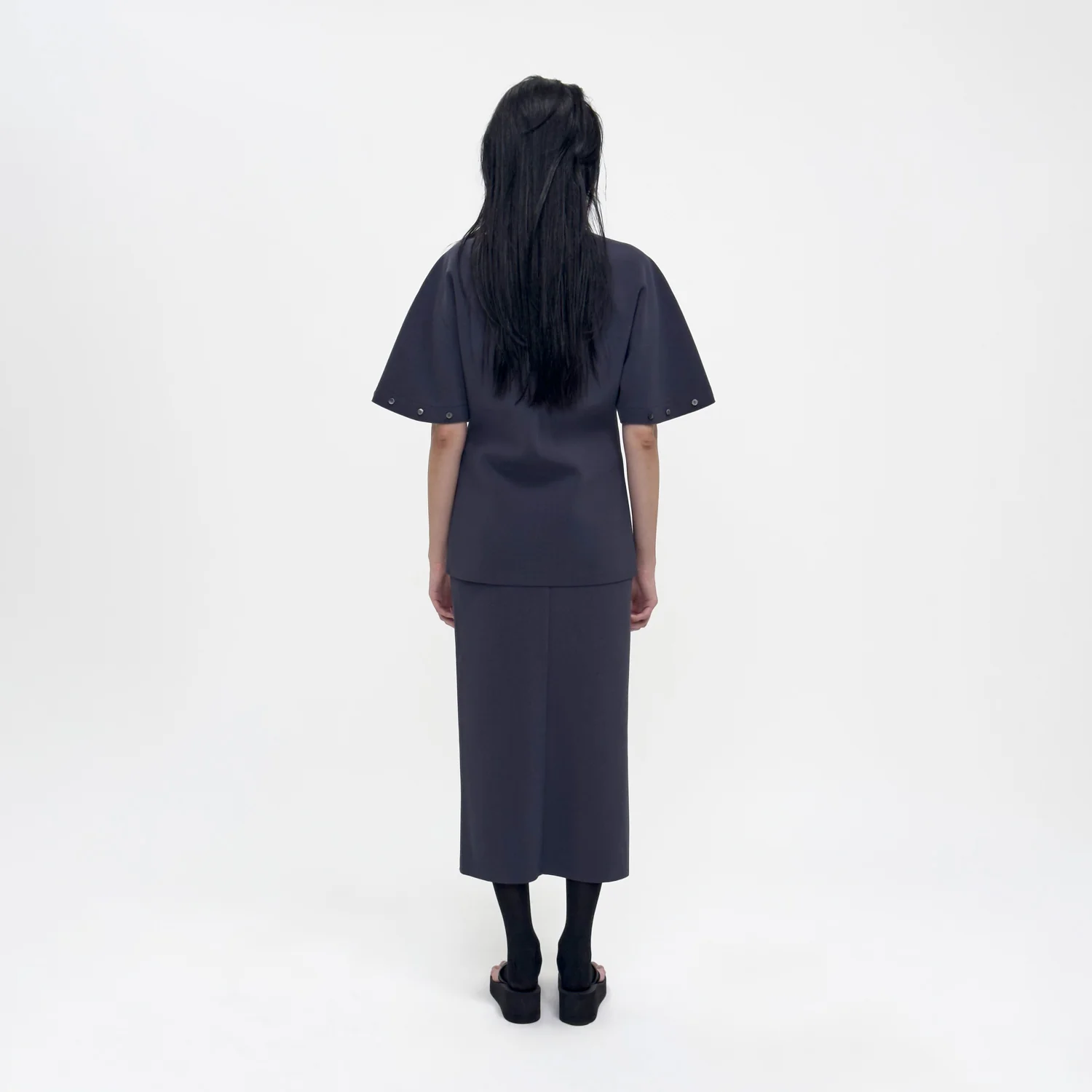 Birrot LAY3 HALF-SLEEVE BLOUSE, Mood Indigo - Image 4