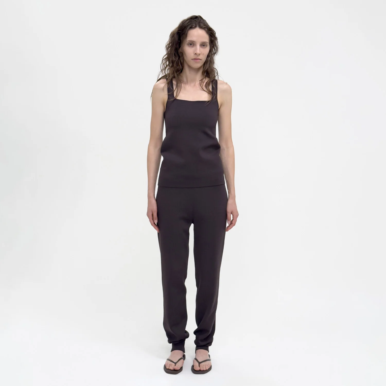 Birrot SLIM KNIT TANK TOP, Espresso - Image 3
