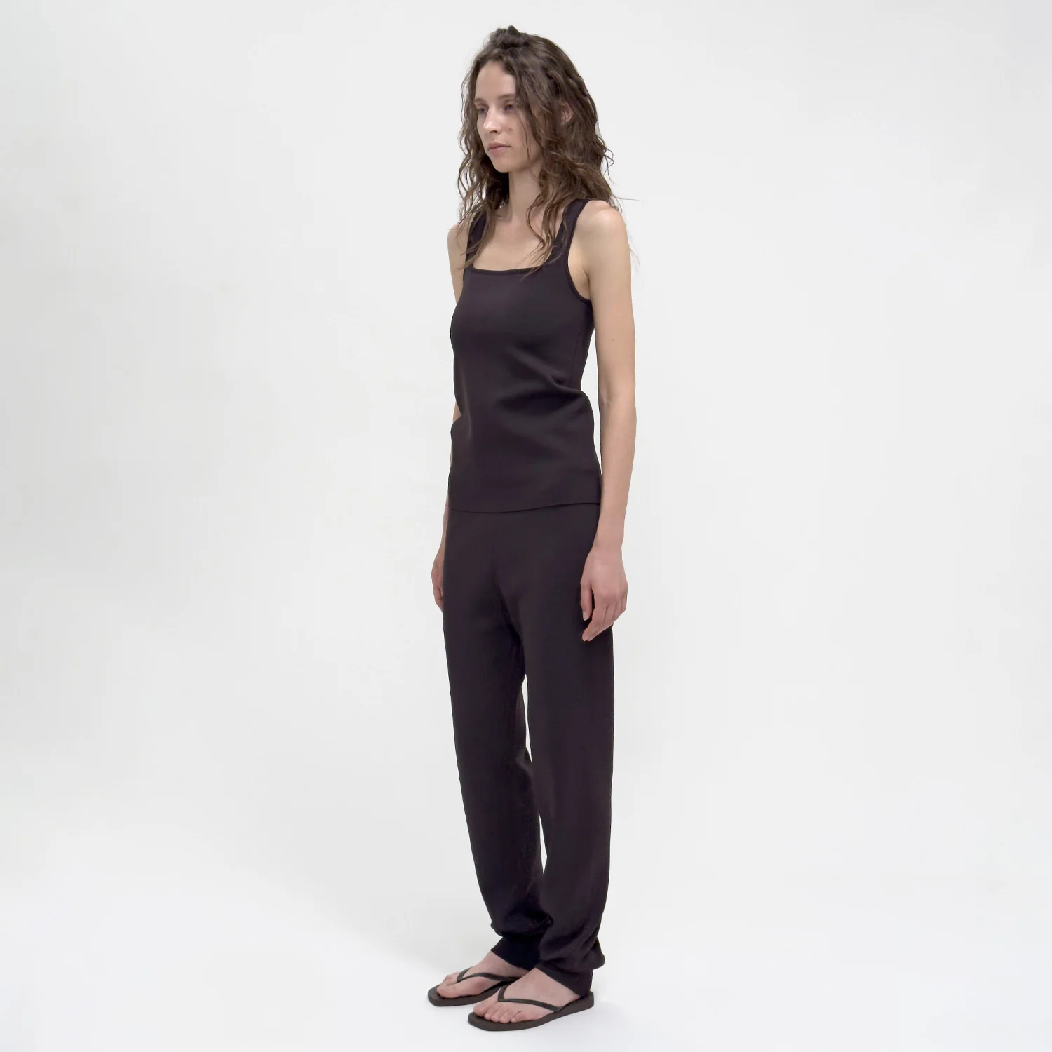 Birrot SLIM KNIT TANK TOP, Espresso - Image 4