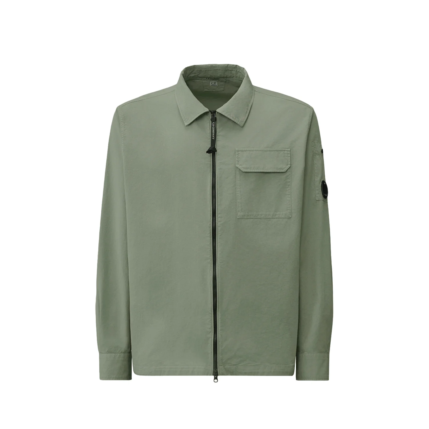 C.P. Company GABARDINE ZIPPED LENS OVERSHIRT, Laurel Wreath Green