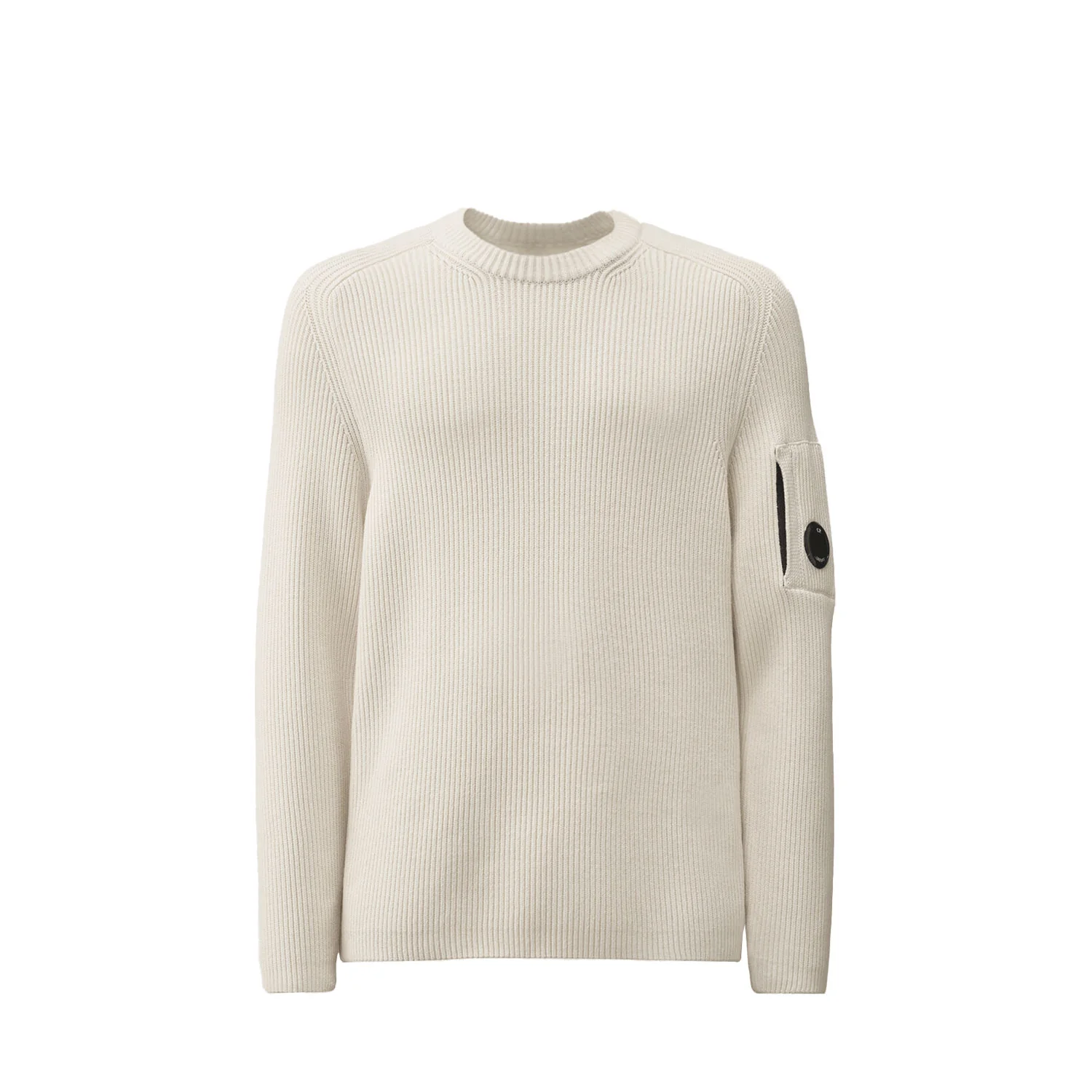 C.P. Company KNITWEAR FULL RUB CREW, Gauze White