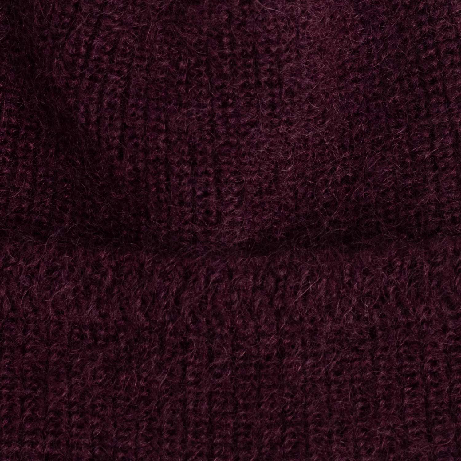 câbleami MOHAIR WATCH CAP, Burgundy - Image 2