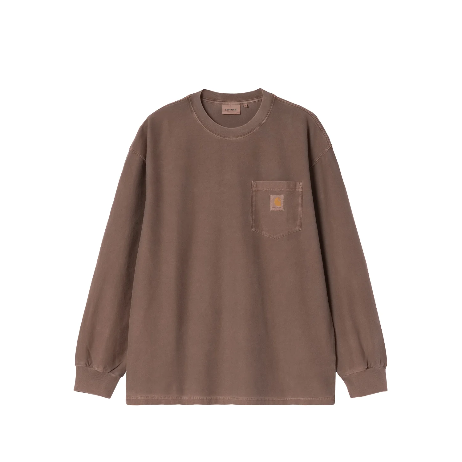 Carhartt WIP L/S LOOSE POCKET T-SHIRT, Tobacco Garment Dyed