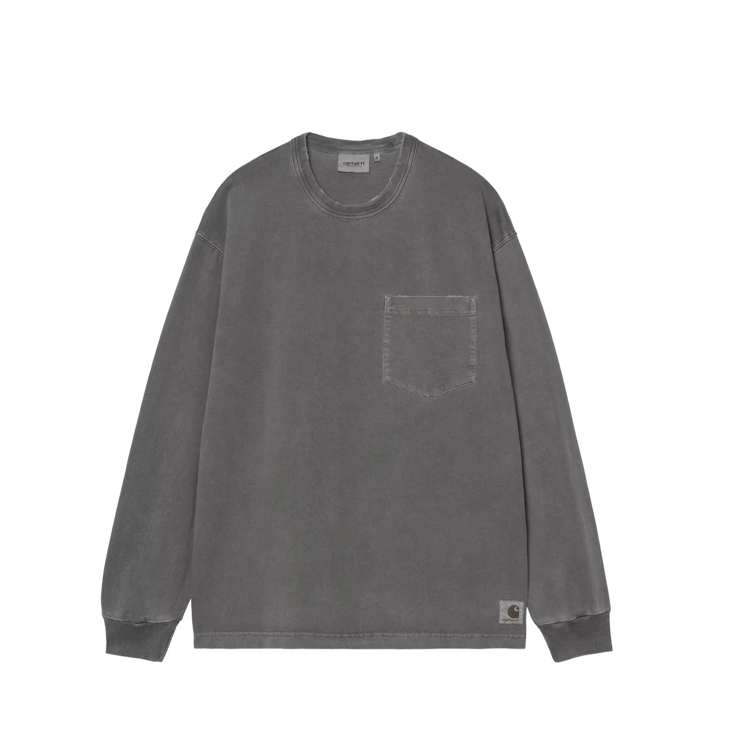 Carhartt WIP L/S TORION POCKET T-SHIRT, Black Grind Wash