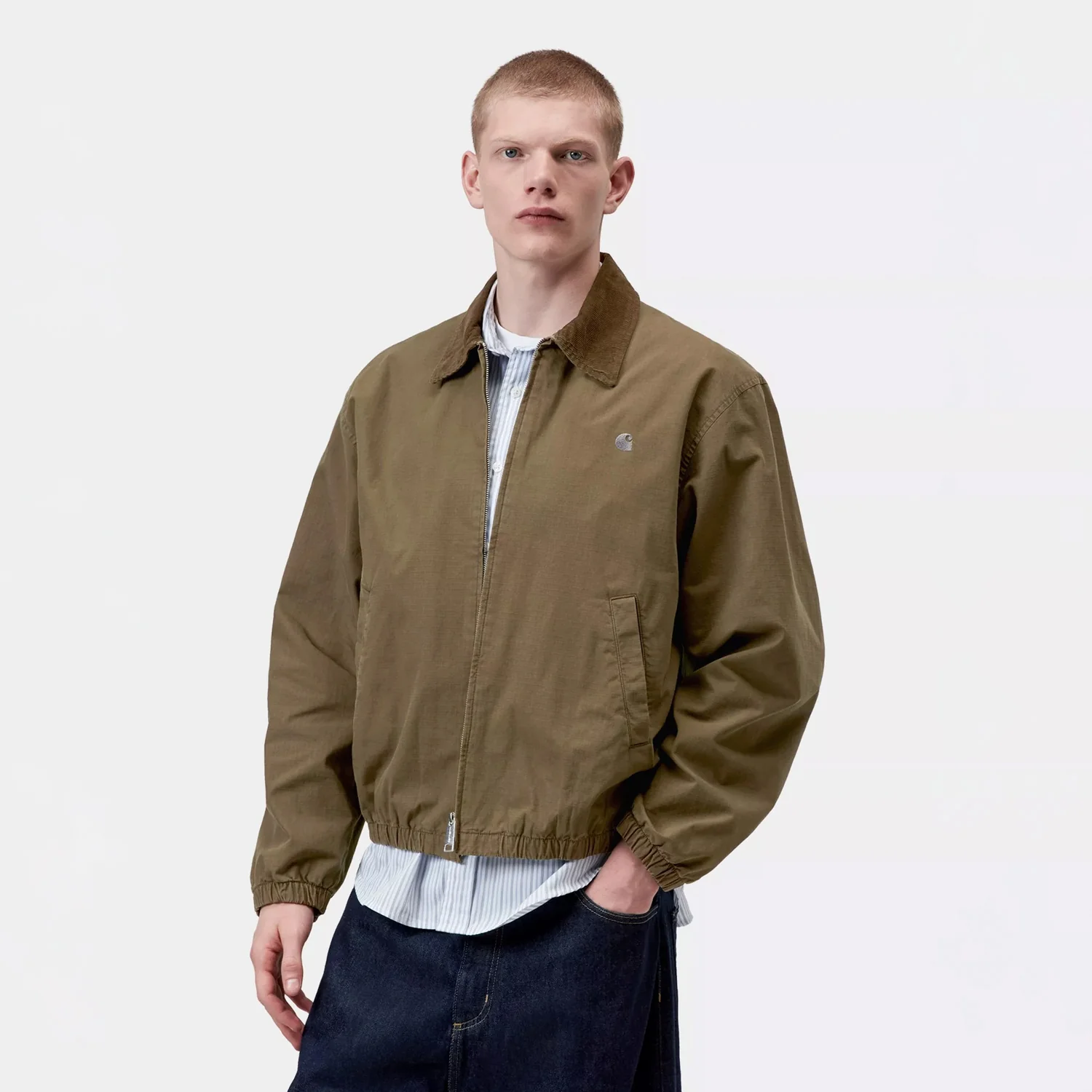 Carhartt WIP MADISON RIPSTOP JACKET, Dark Beech/Black Garment Dyed - Image 3