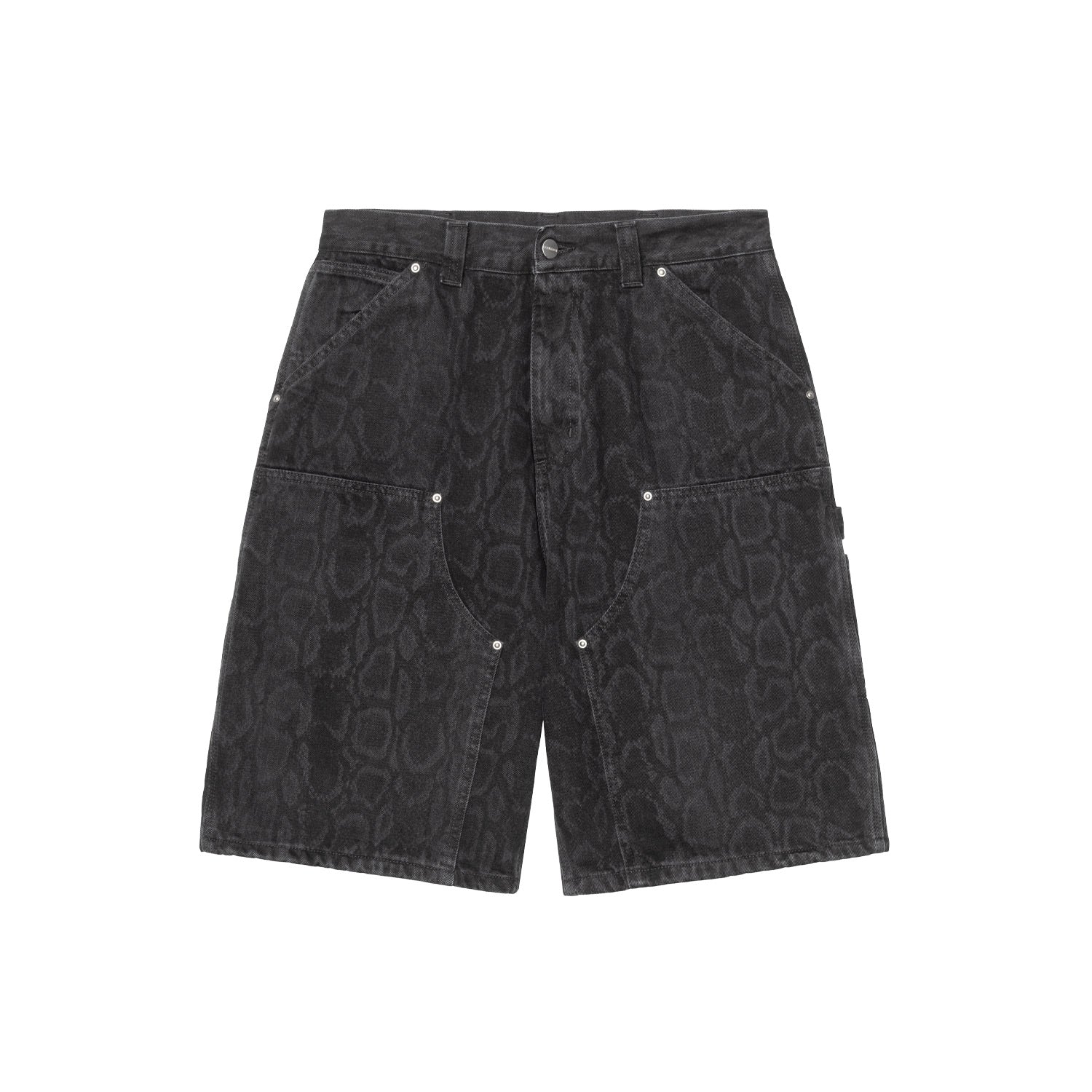 Carhartt WIP OG DOUBLE KNEE SHORT SNAKE CAMO, Black
