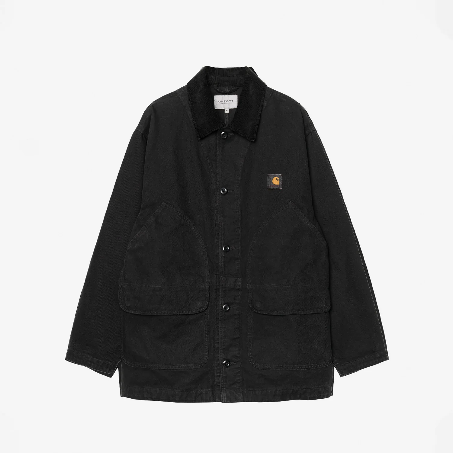 Carhartt WIP PRESCOTT COAT, Black/Black Garment Dyed