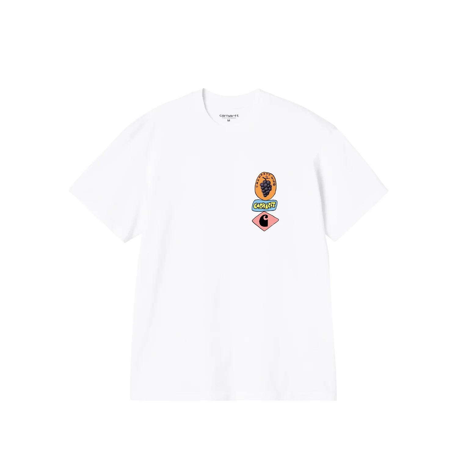 Carhartt WIP S/S STACKED GRAPES T-SHIRT, White