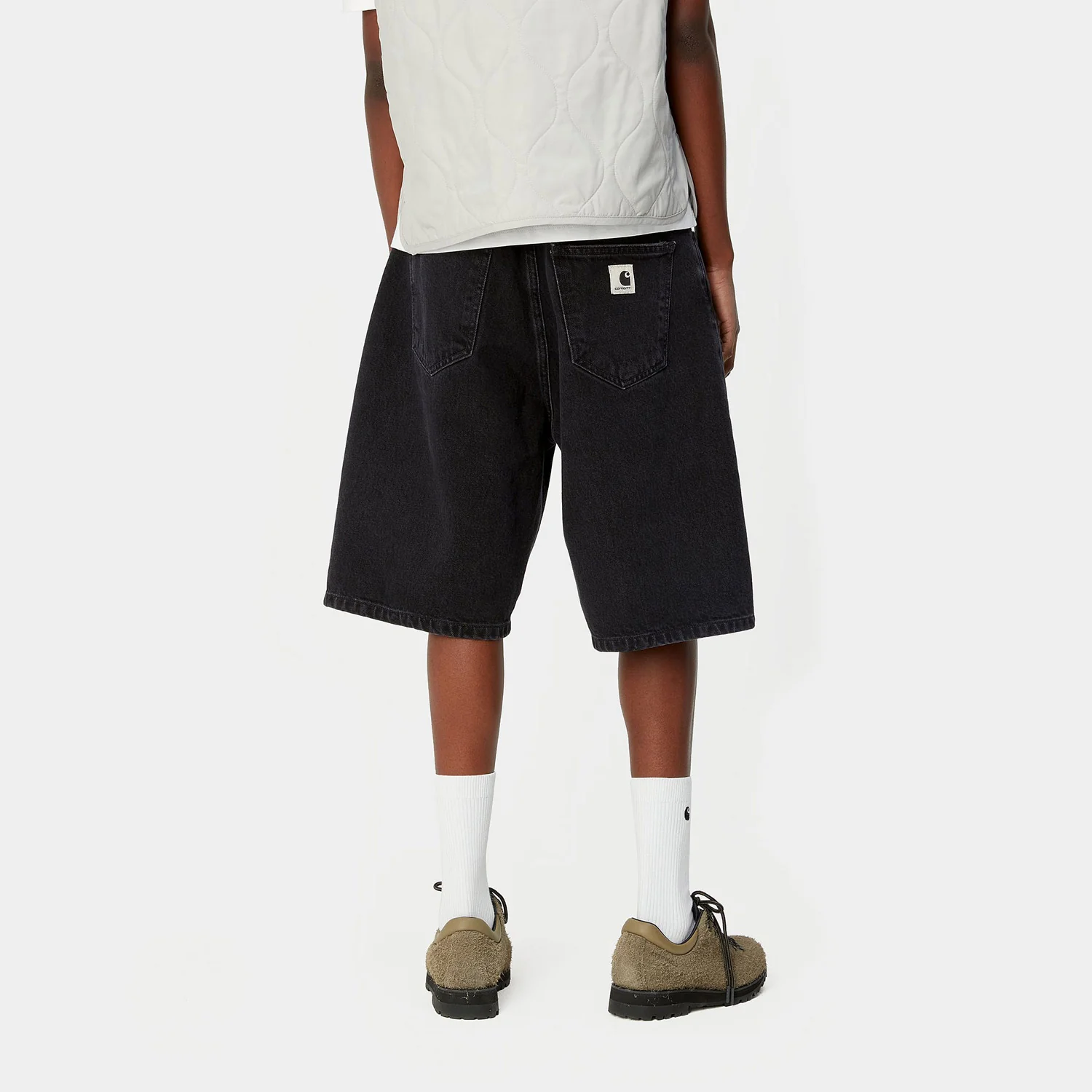 Carhartt WIP W' BRANDON SHORT, Black (Stone Washed) - Image 3