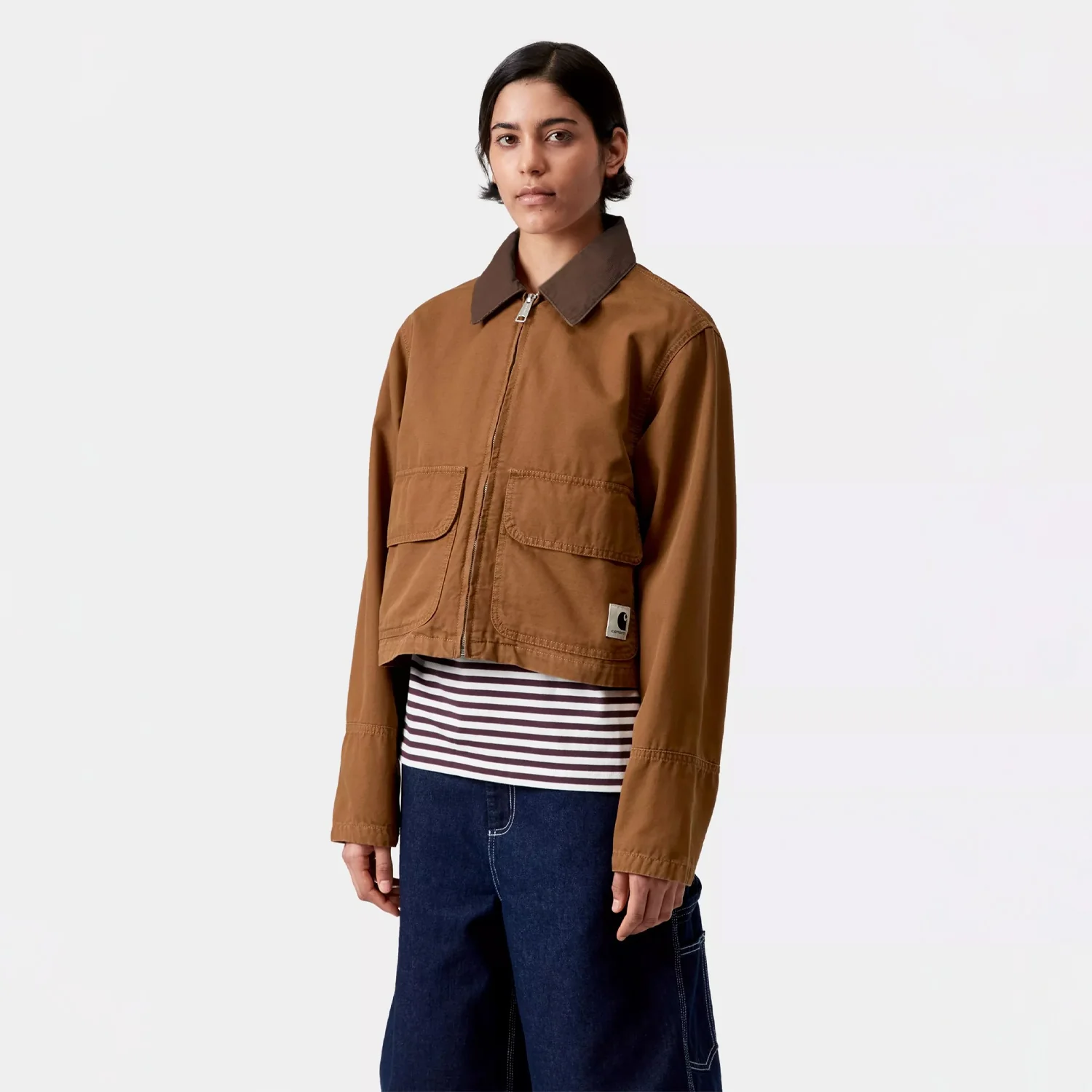 Carhartt WIP W' PRESCOTT JACKET, Hamilton Brown/Tobacco Garment Dyed - Image 3