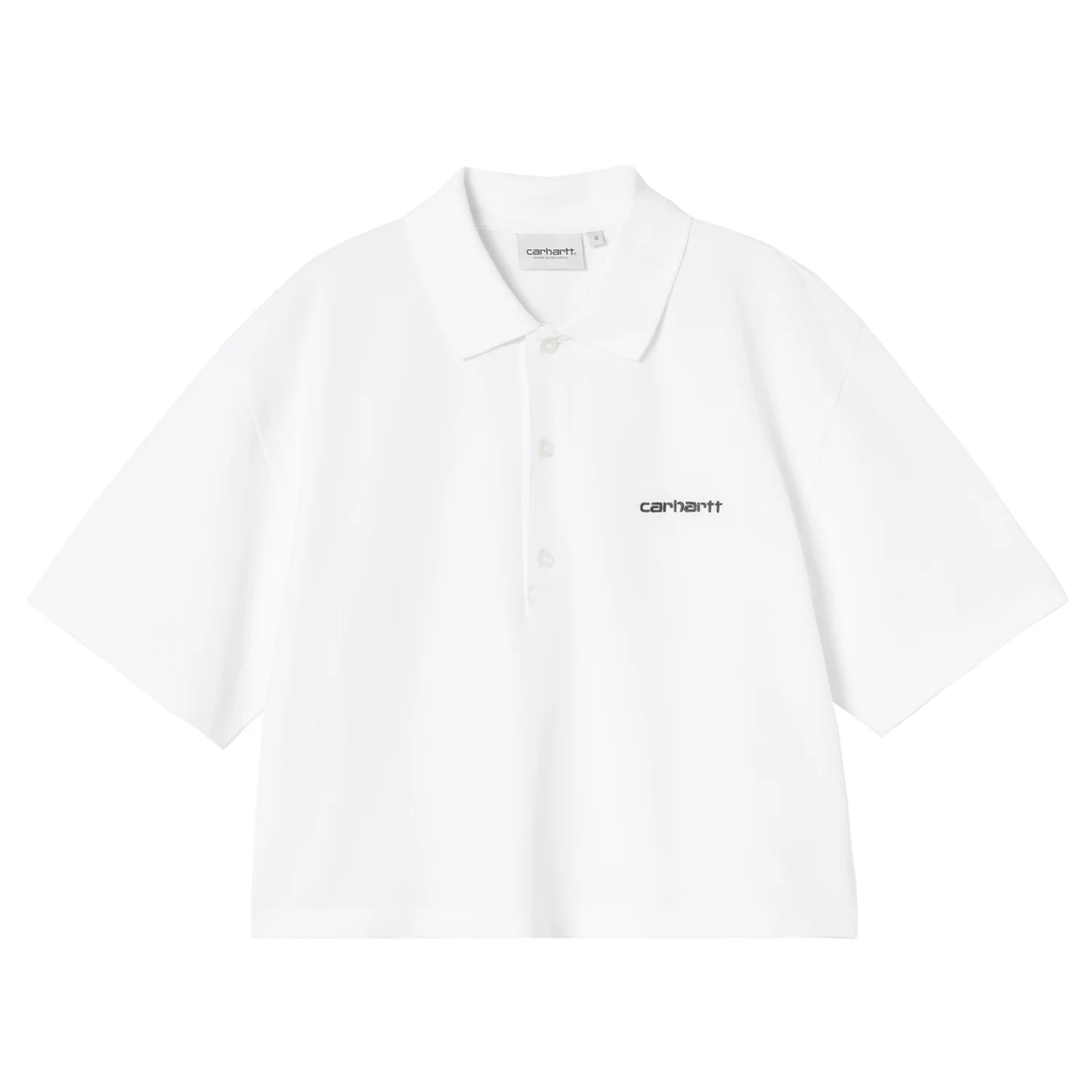 Carhartt WIP W' S/S CARHARTT SCRIPT POLO T-SHIRT, White
