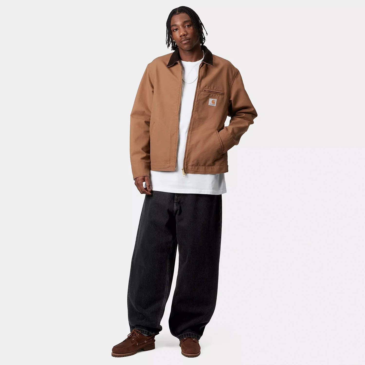 Carhartt WIP BRANDON PANT, Black Stone Wash - Image 3