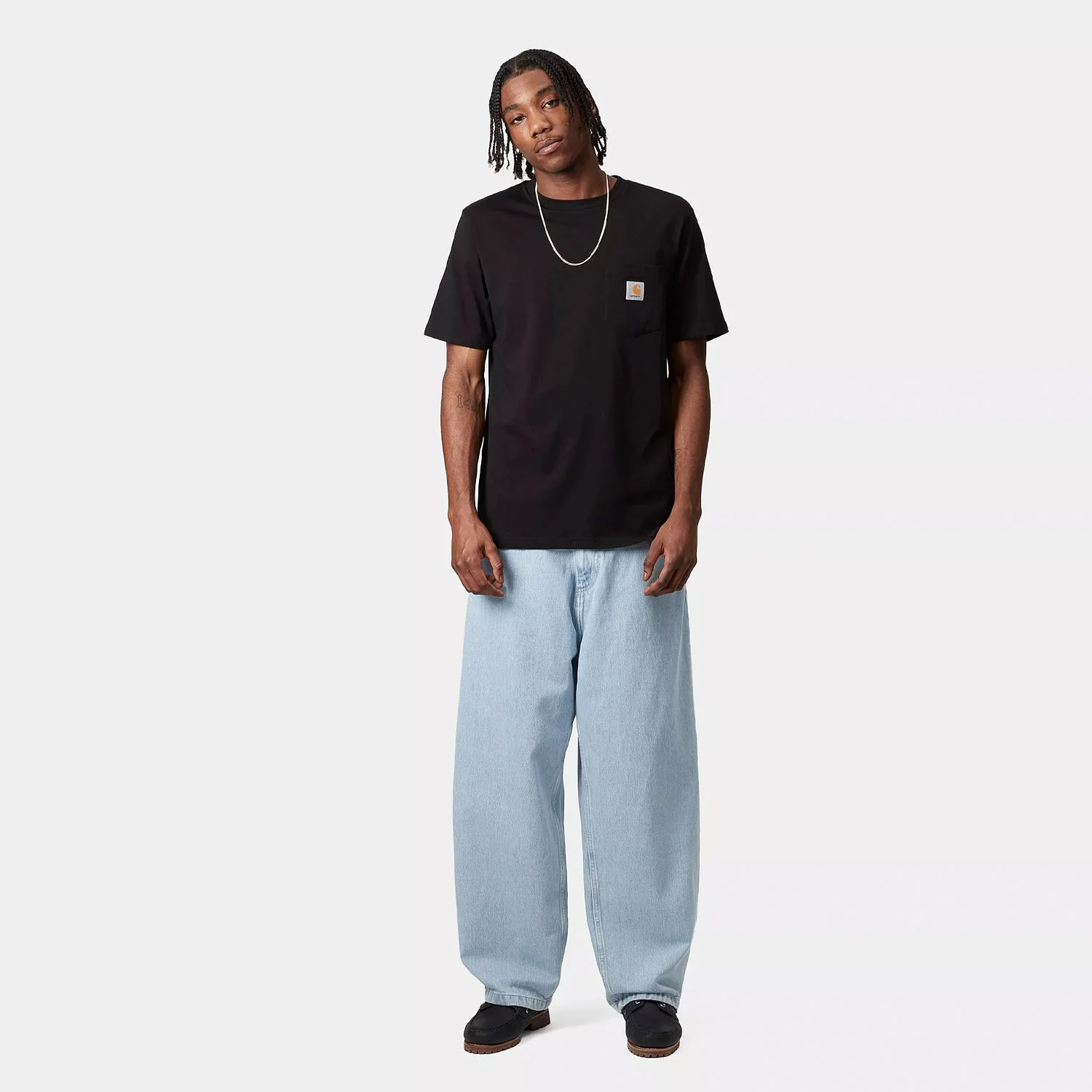 Carhartt WIP BRANDON PANT, Blue (Heavy Stone Washed) - Image 3