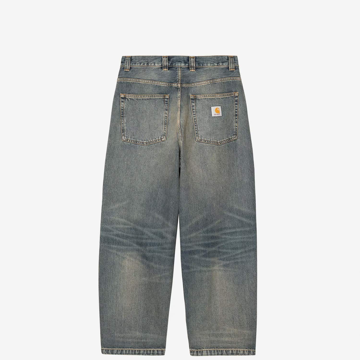 Carhartt WIP BRANDON PANT, Blue Worn Used - Image 2