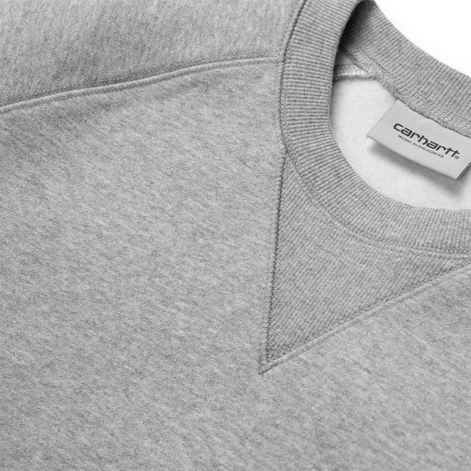 Carhartt WIP CHASE SWEATSHIRT, Grey Heather/Gold - Image 2