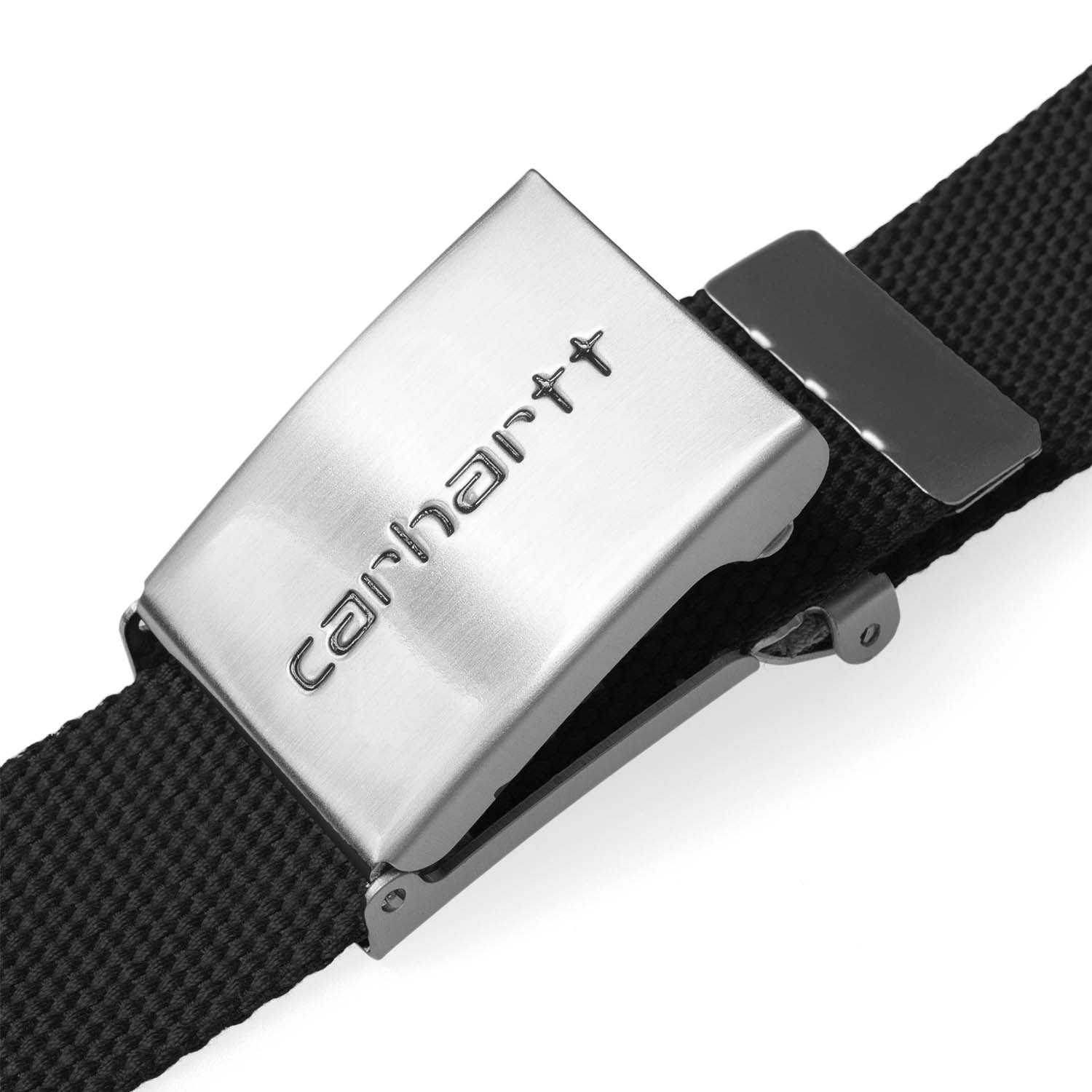 Carhartt WIP CLIP BELT CHROME, Black - Image 3