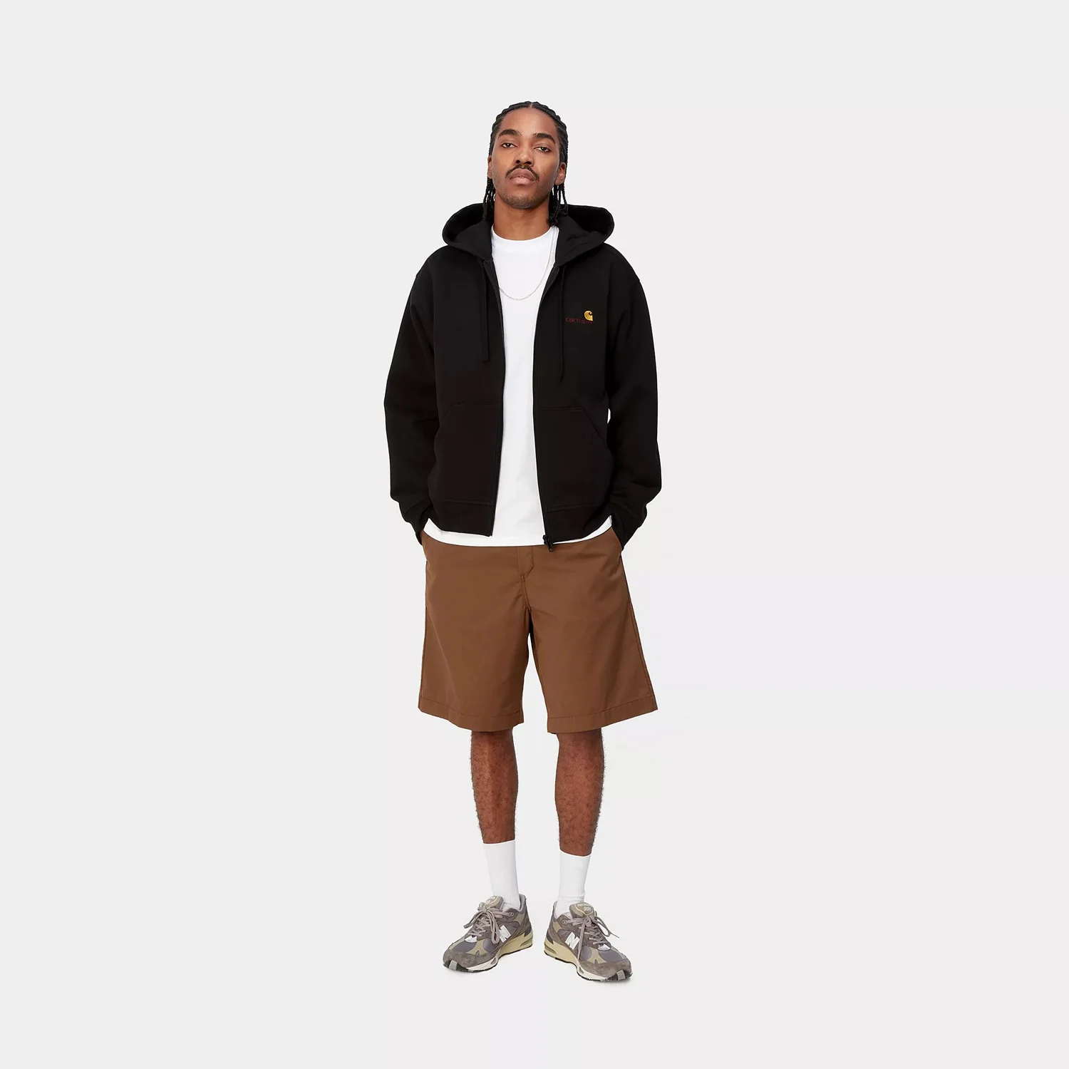 Carhartt WIP HOODED AMERICAN SCRIPT JACKET, Black - Image 3