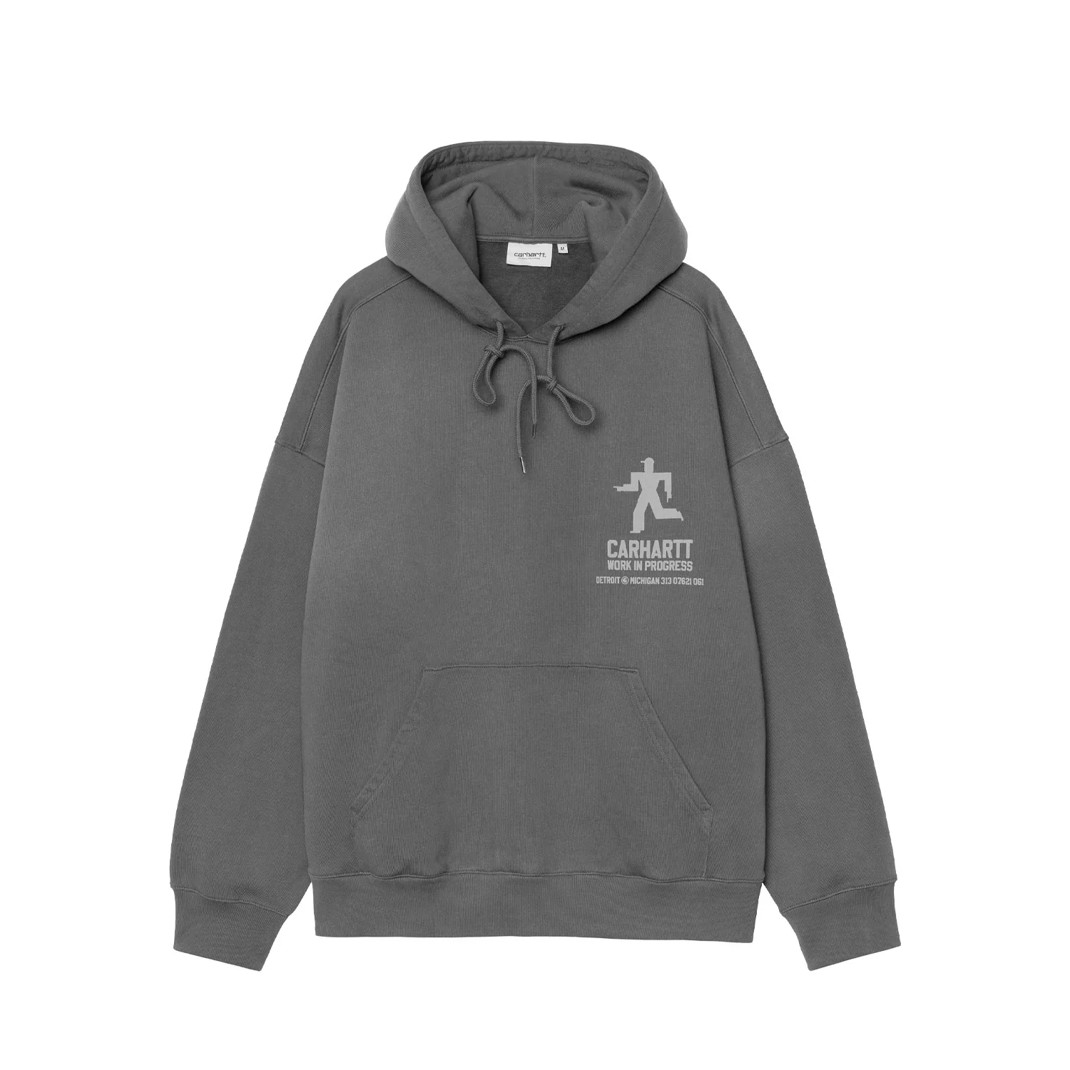 Carhartt WIP HOODED DISTANCE SWEATSHIRT, Graphite Stone Dyed