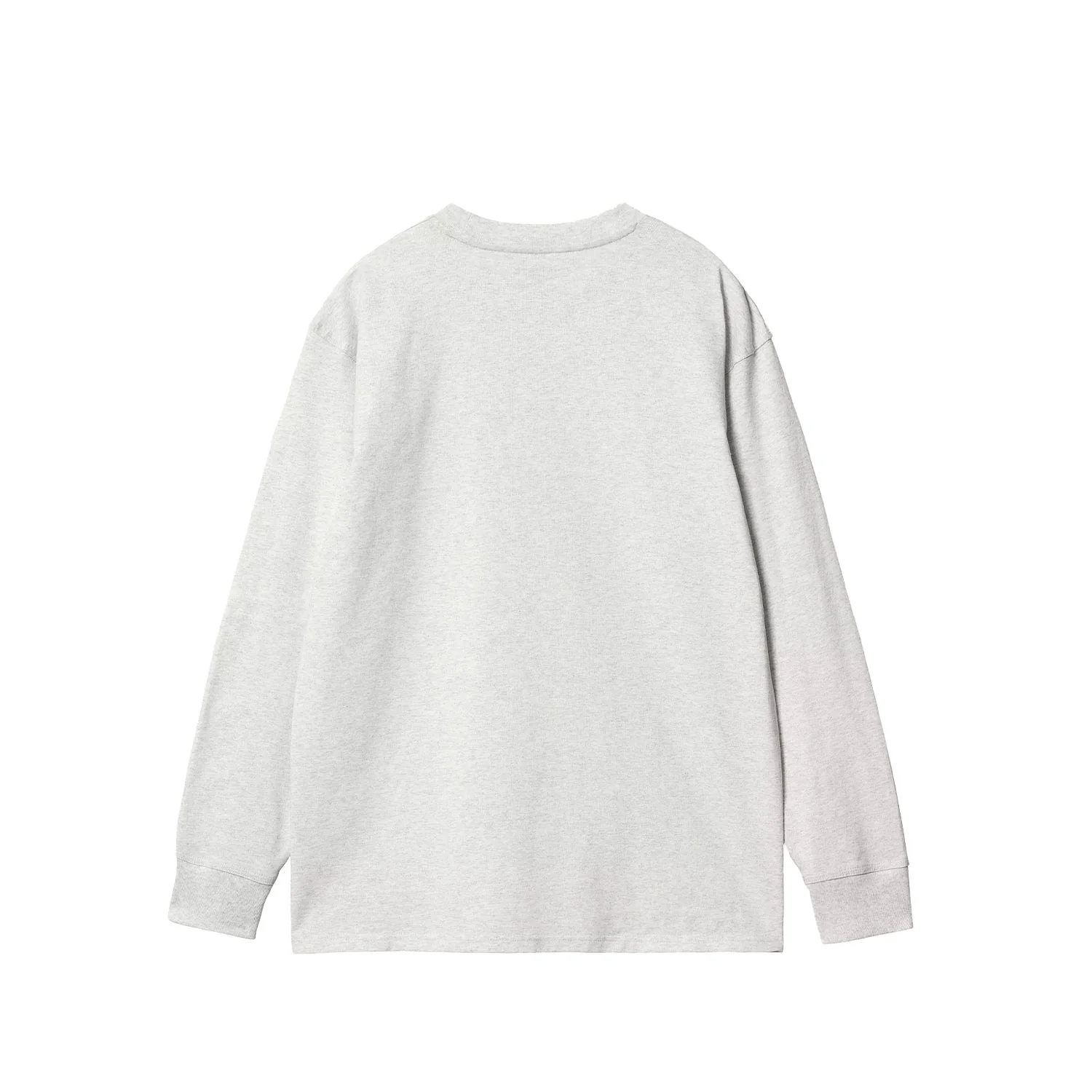 Carhartt WIP L/S AMERICAN SCRIPT T-SHIRT, Ash Heather - Image 2