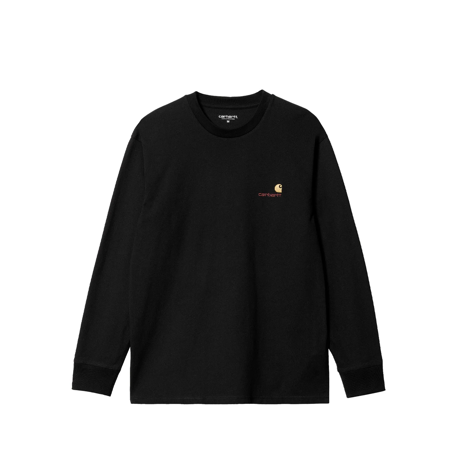 Carhartt WIP L/S AMERICAN SCRIPT T-SHIRT, Black