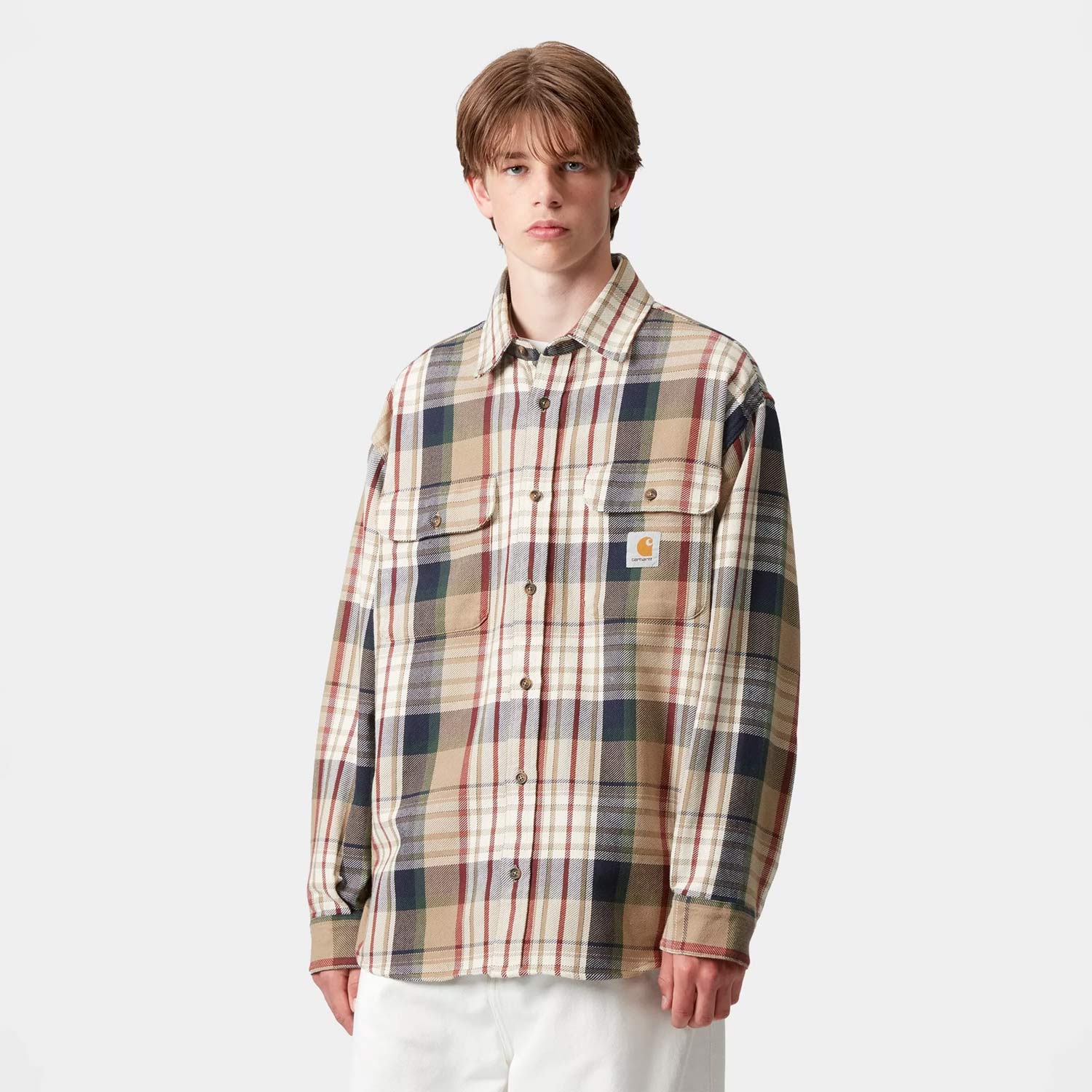 Carhartt WIP L/S TAMBLYN SHIRT TAMBLYN CHECK, Tamblyn Check Leather - Image 3