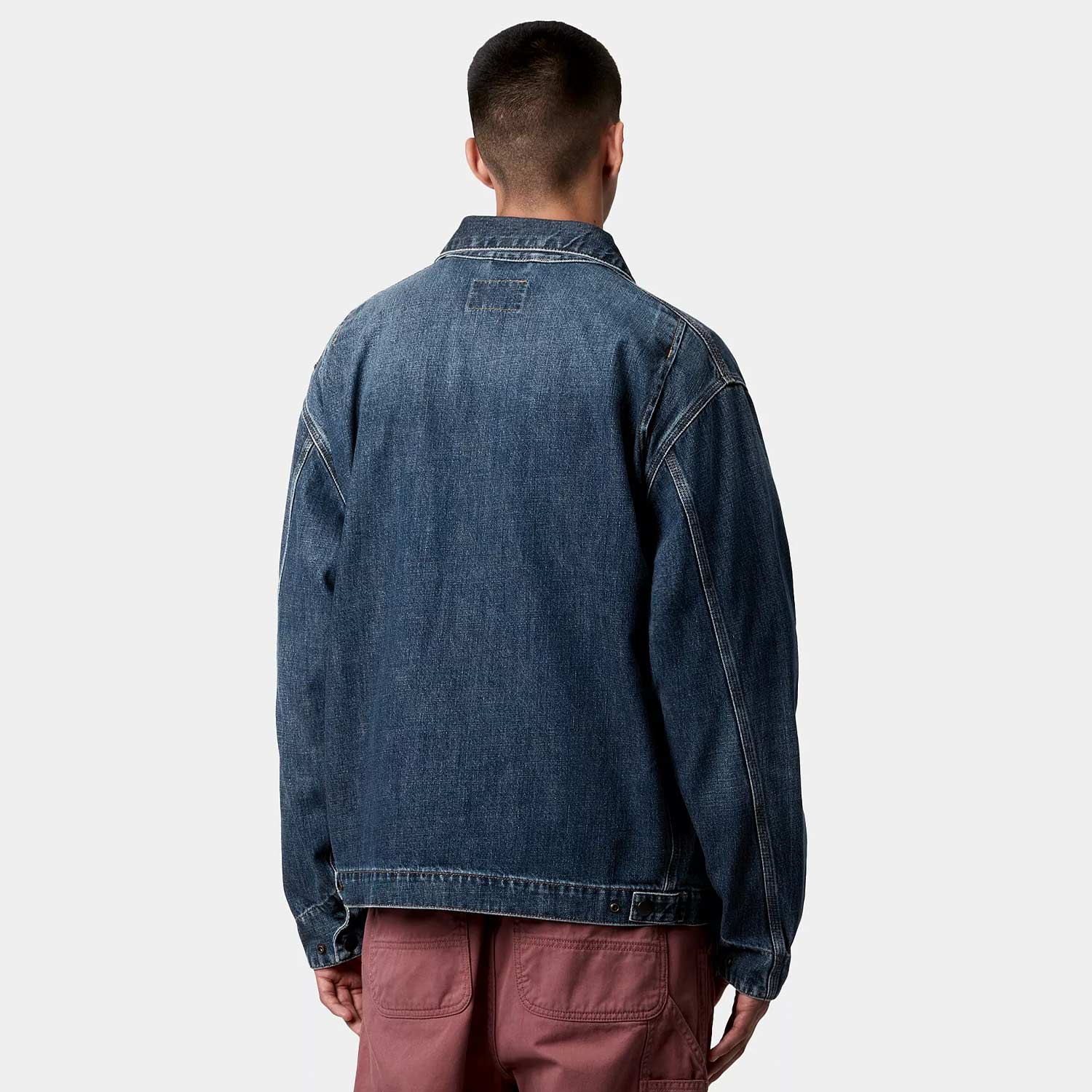 Carhartt WIP OG DETROIT JACKET, Blue Dark Used Wash - Image 4