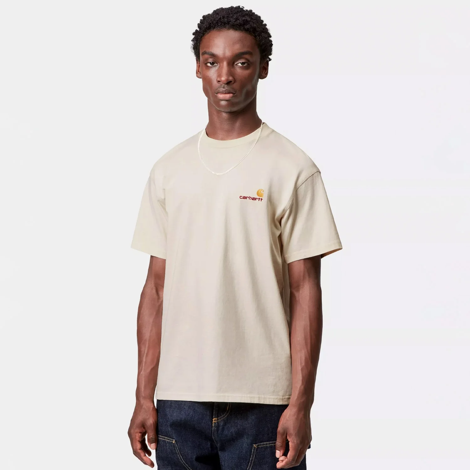 Carhartt WIP S/S AMERICAN SCRIPT T-SHIRT, Natural - Image 3