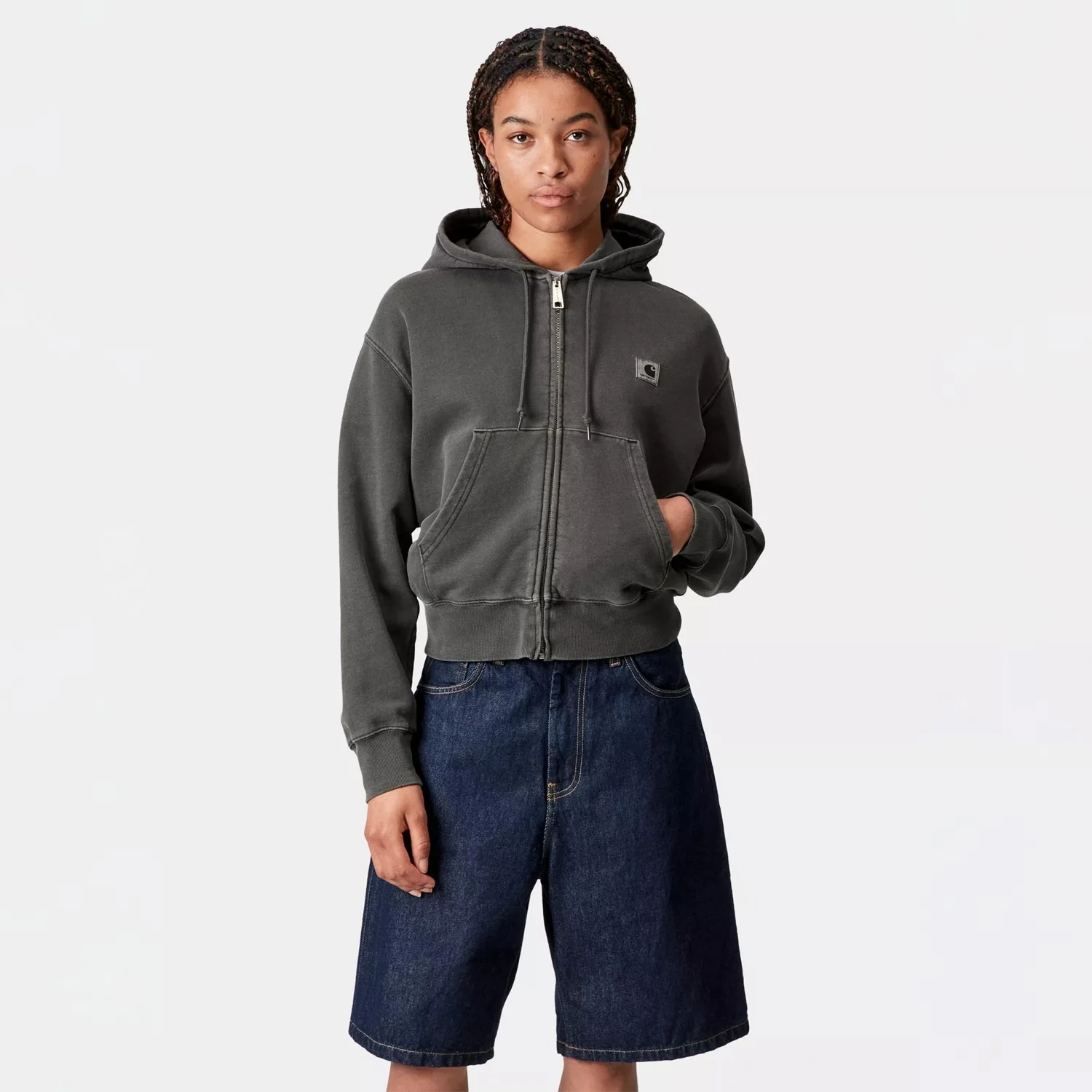 Carhartt WIP W' HOODED NELSON JACKET, Black - Image 3