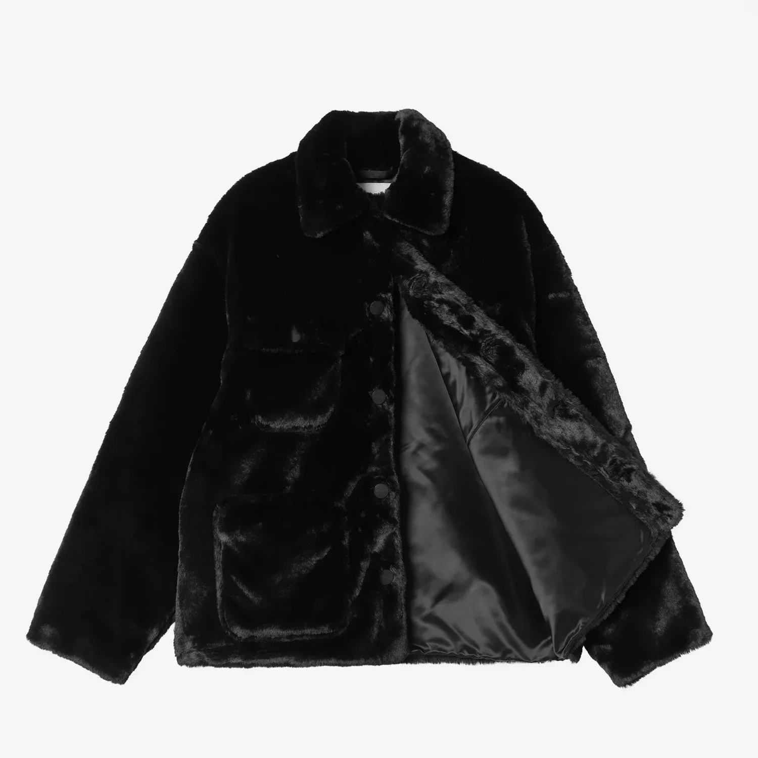 Carhartt WIP W' OLNEY MICHIGAN COAT, Black - Image 2