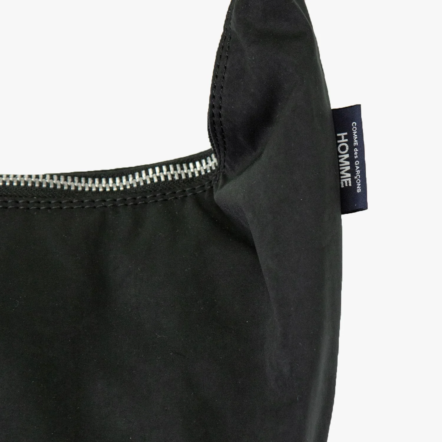 CDG Homme POLYESTER SUEDE BAG, Black - Image 3