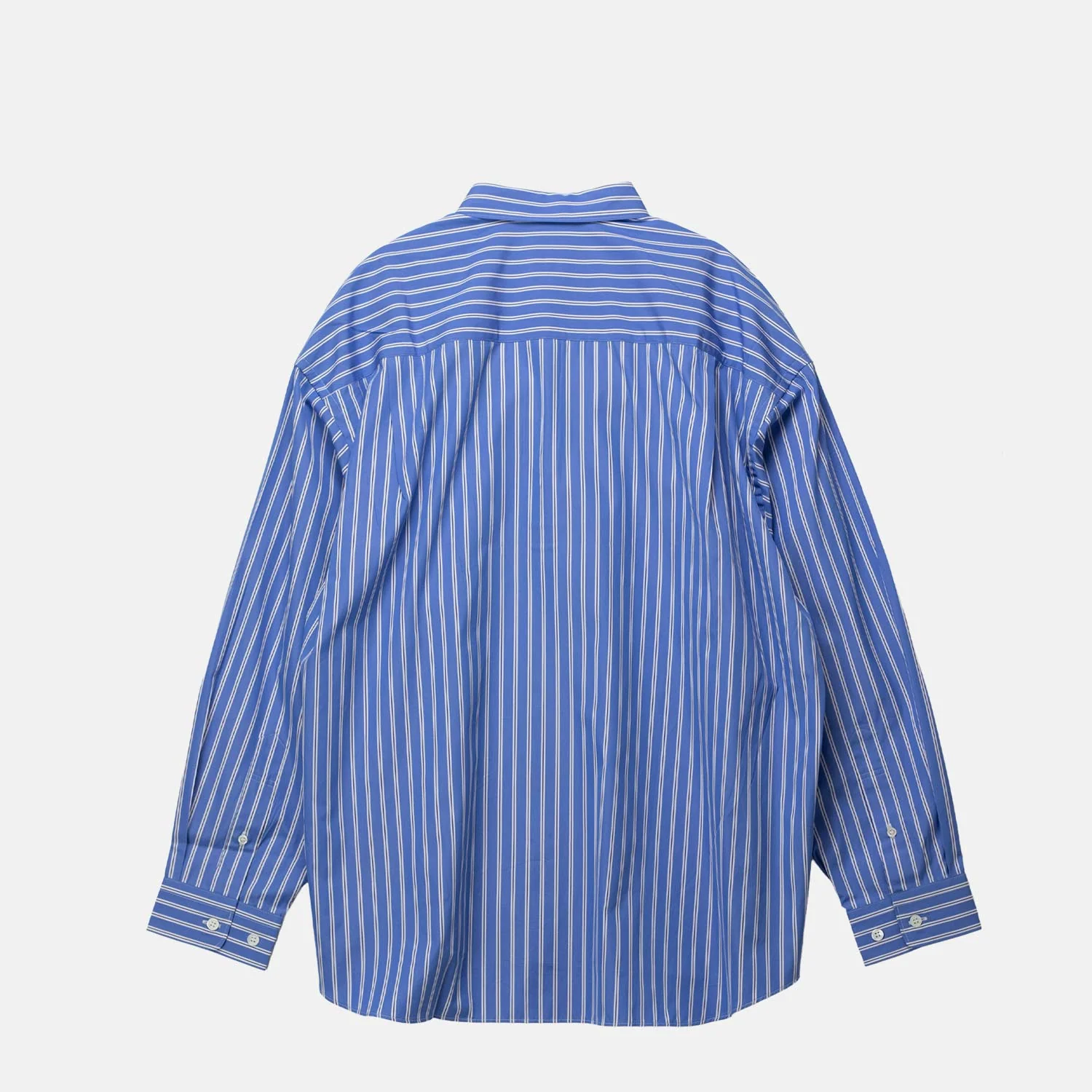 CDG Homme STRIPED SHIRT, Dark Sax/Navy/White - Image 2