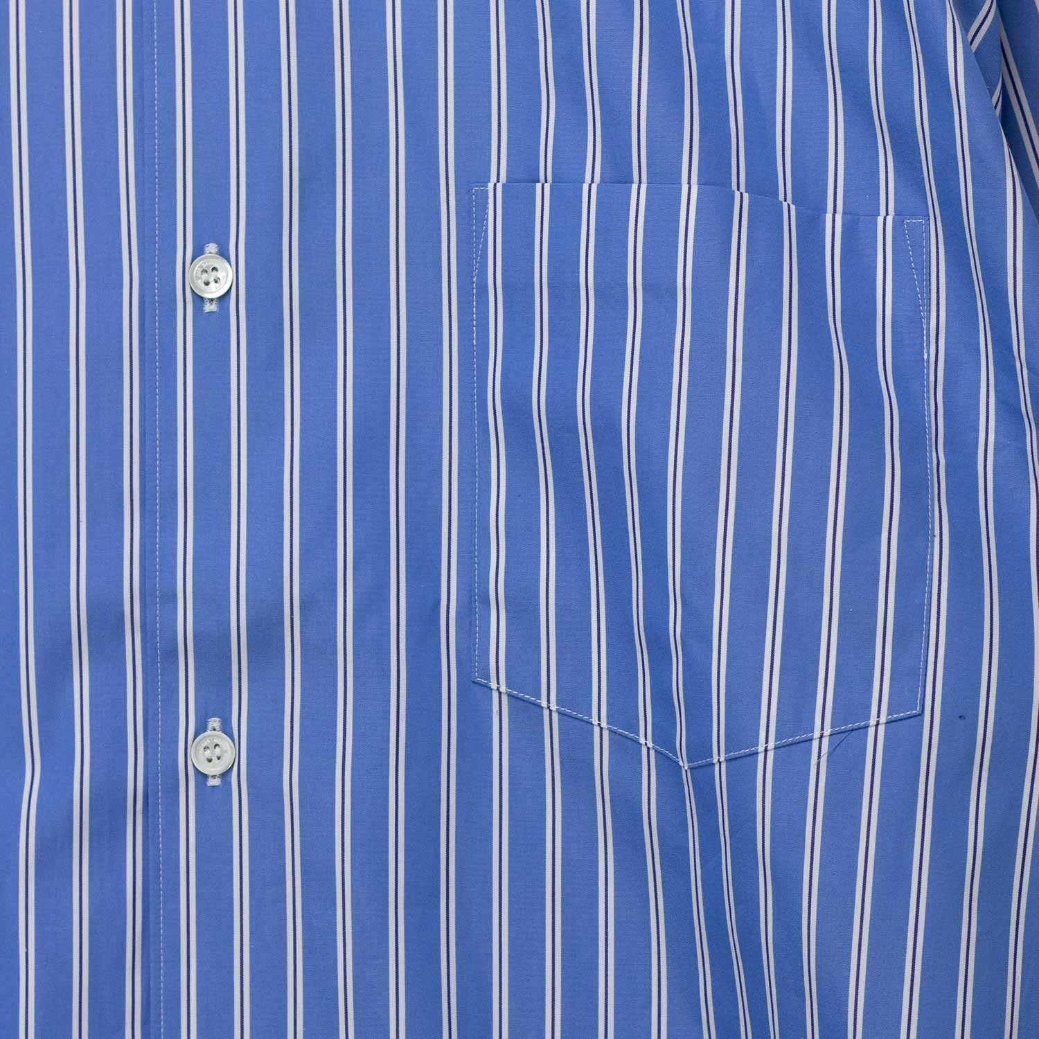 CDG Homme STRIPED SHIRT, Dark Sax/Navy/White - Image 5