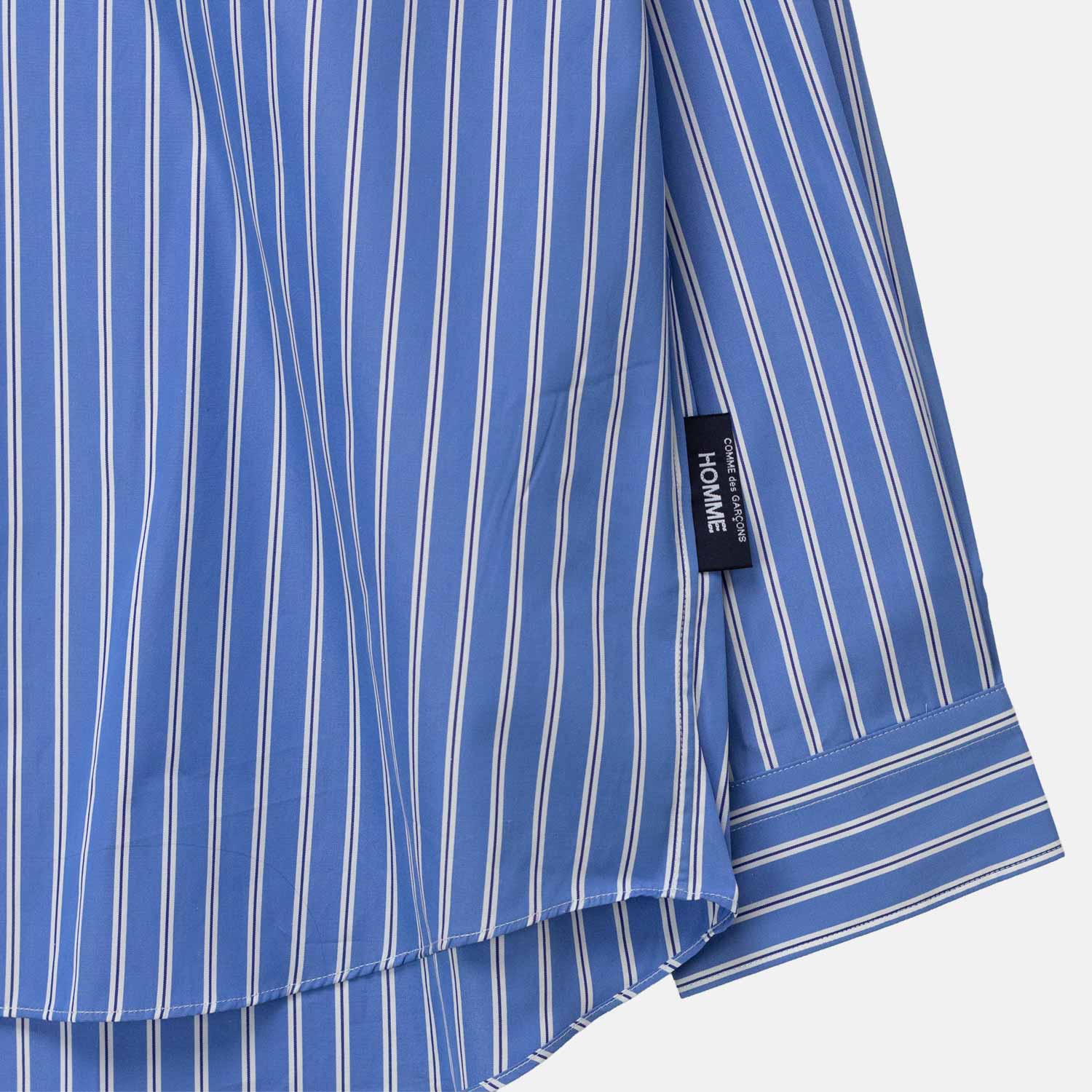 CDG Homme STRIPED SHIRT, Dark Sax/Navy/White - Image 6