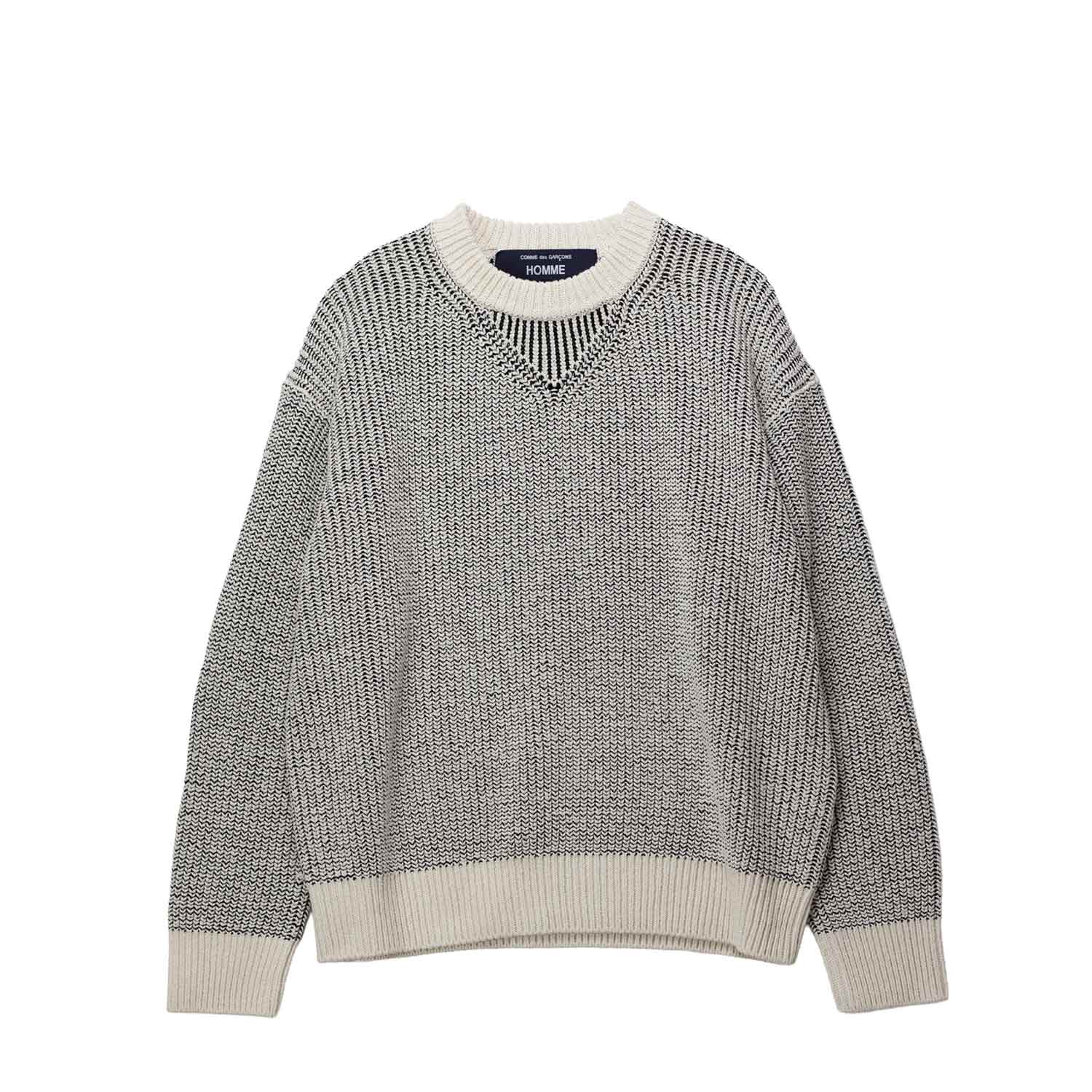 CDG Homme SWEATER, White/Black