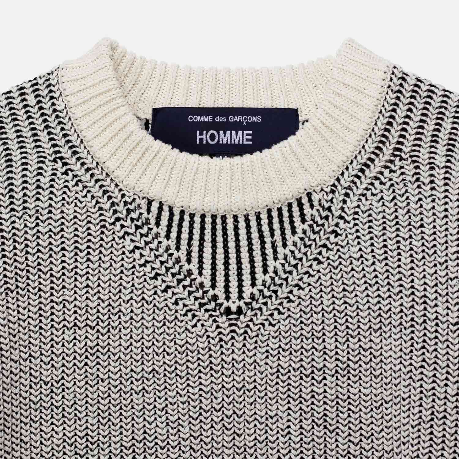 CDG Homme SWEATER, White/Black - Image 3