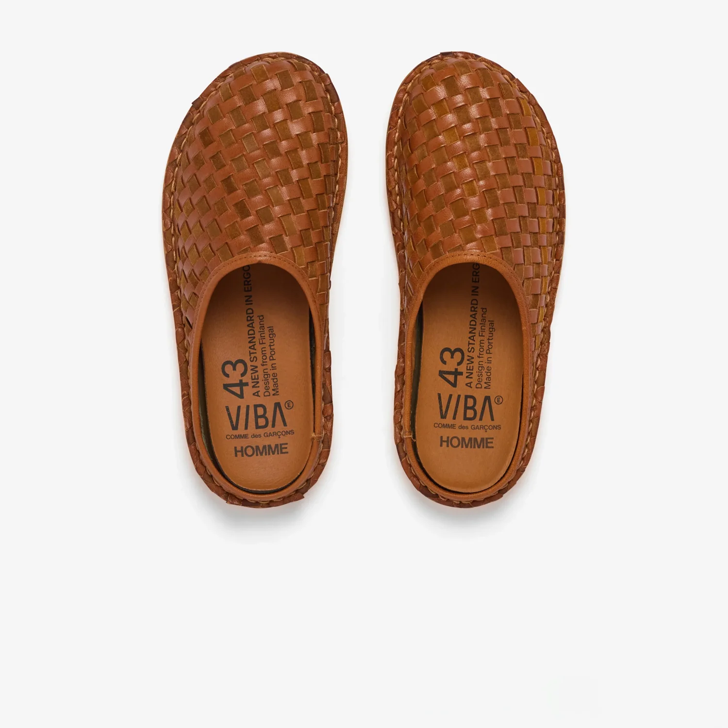 CDG Homme x VIBAe ROMA WOVEN, Cognac Brown - Image 4