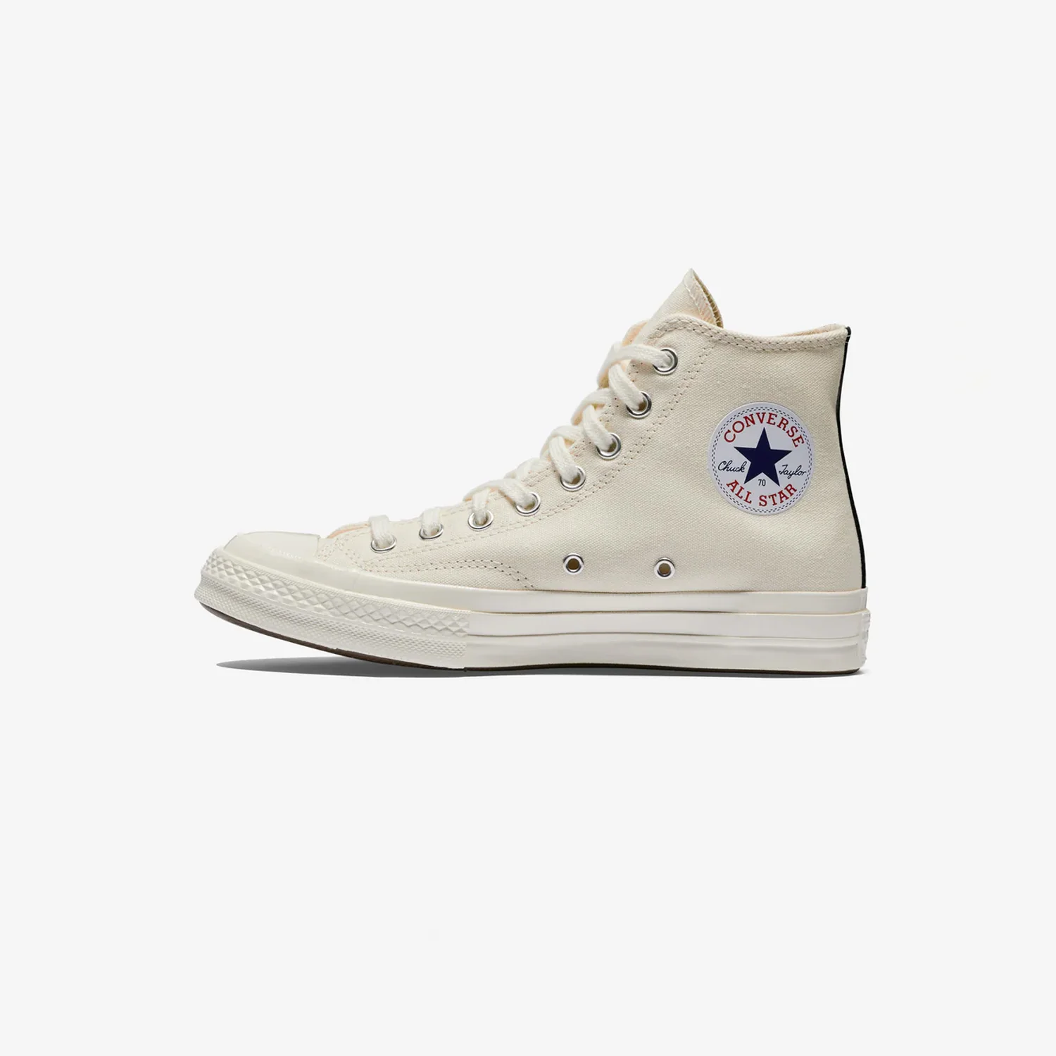 CDG Play Converse CHUCK 70 HI, Milk - Image 2
