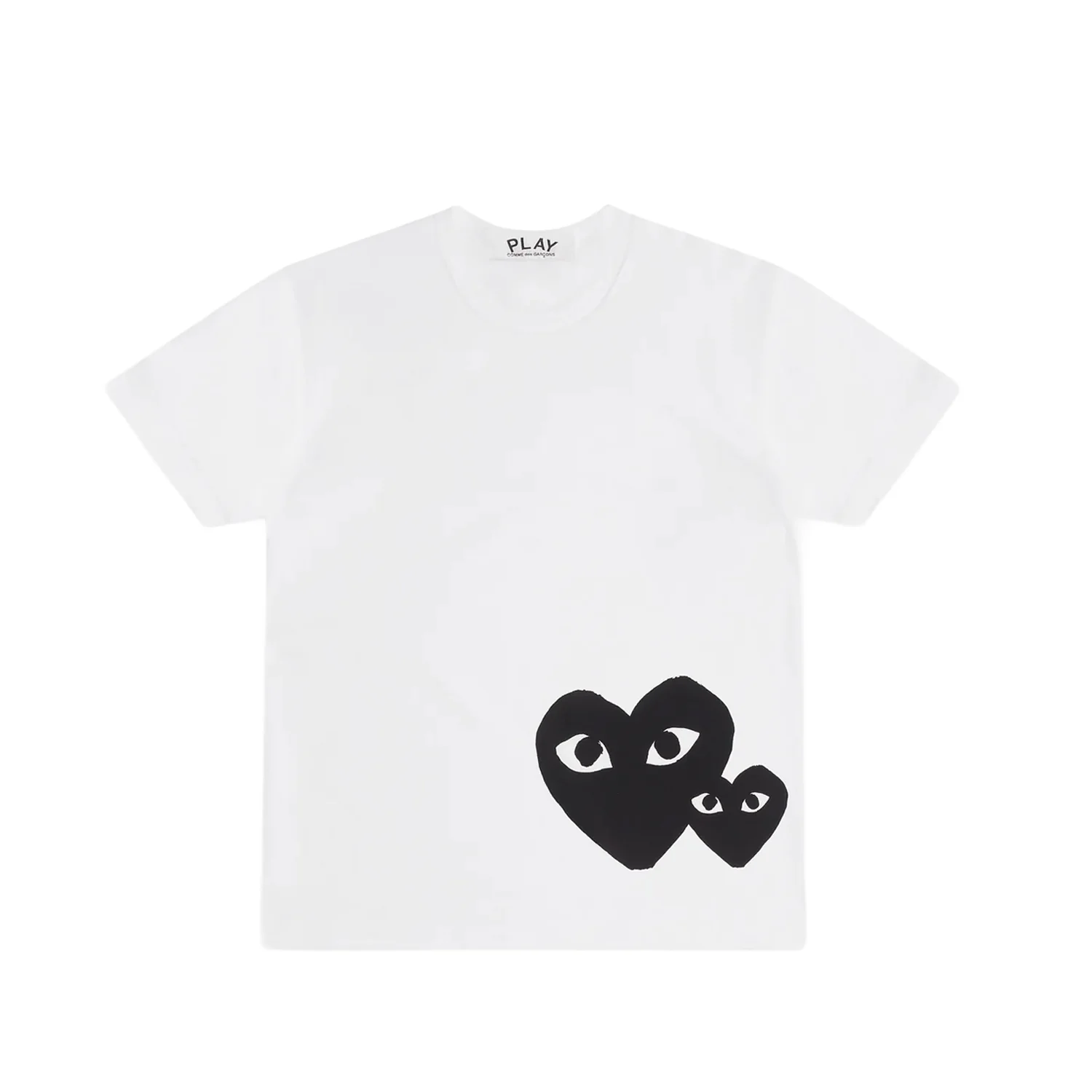 Comme des Garçons PLAY OVERSIZED LOGO T-SHIRT, White