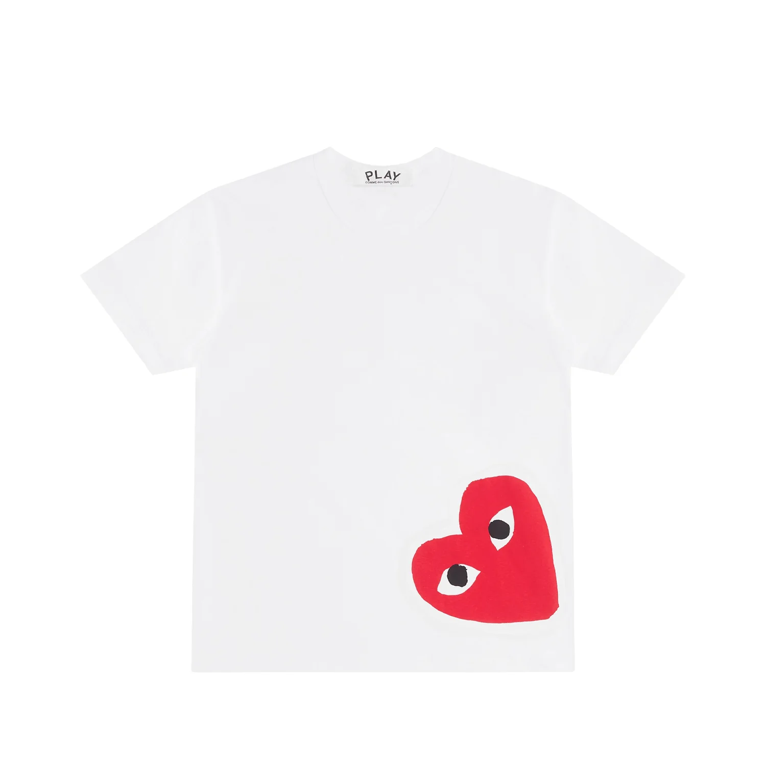 Comme des Garçons PLAY OVERSIZED LOGO T-SHIRT PLAY LOGO, White