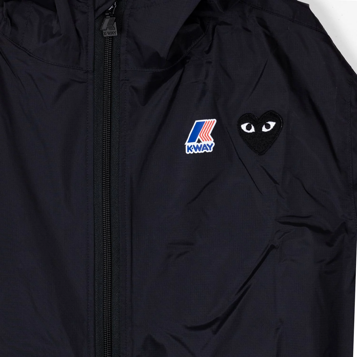 Comme des Garçons PLAY X K-WAY ZIP JACKET, Black - Image 3