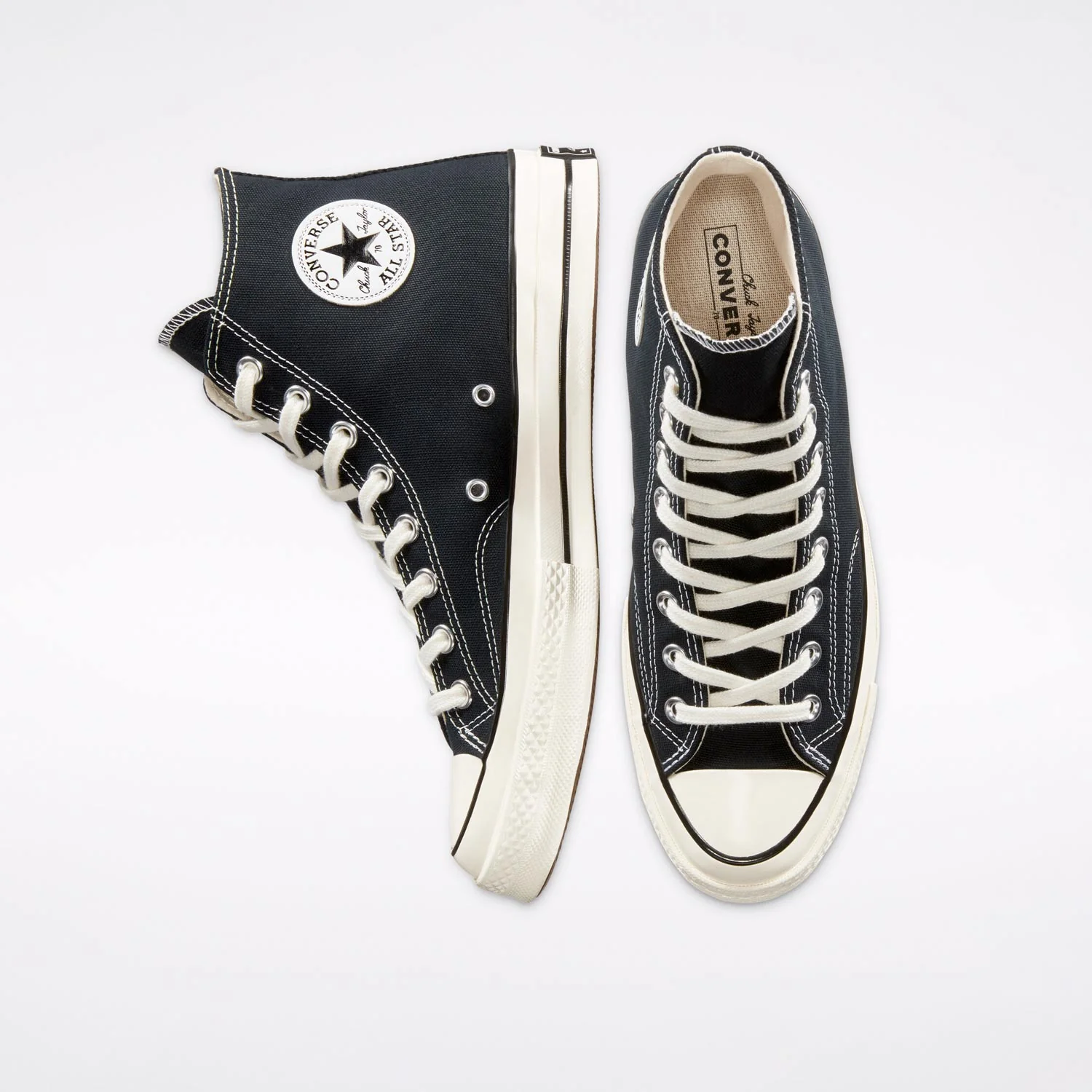 Converse CHUCK 70 HI, Black/Egret - Image 3