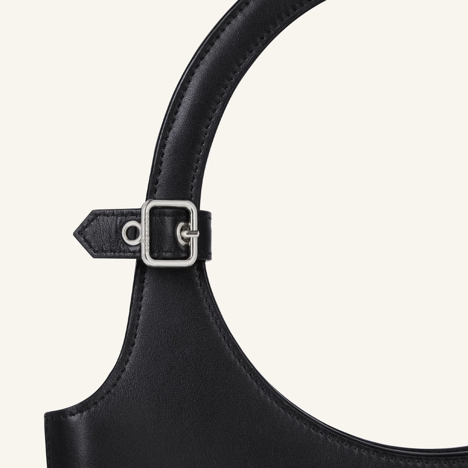 courrèges HOLY LEATHER BAG, Black - Image 2