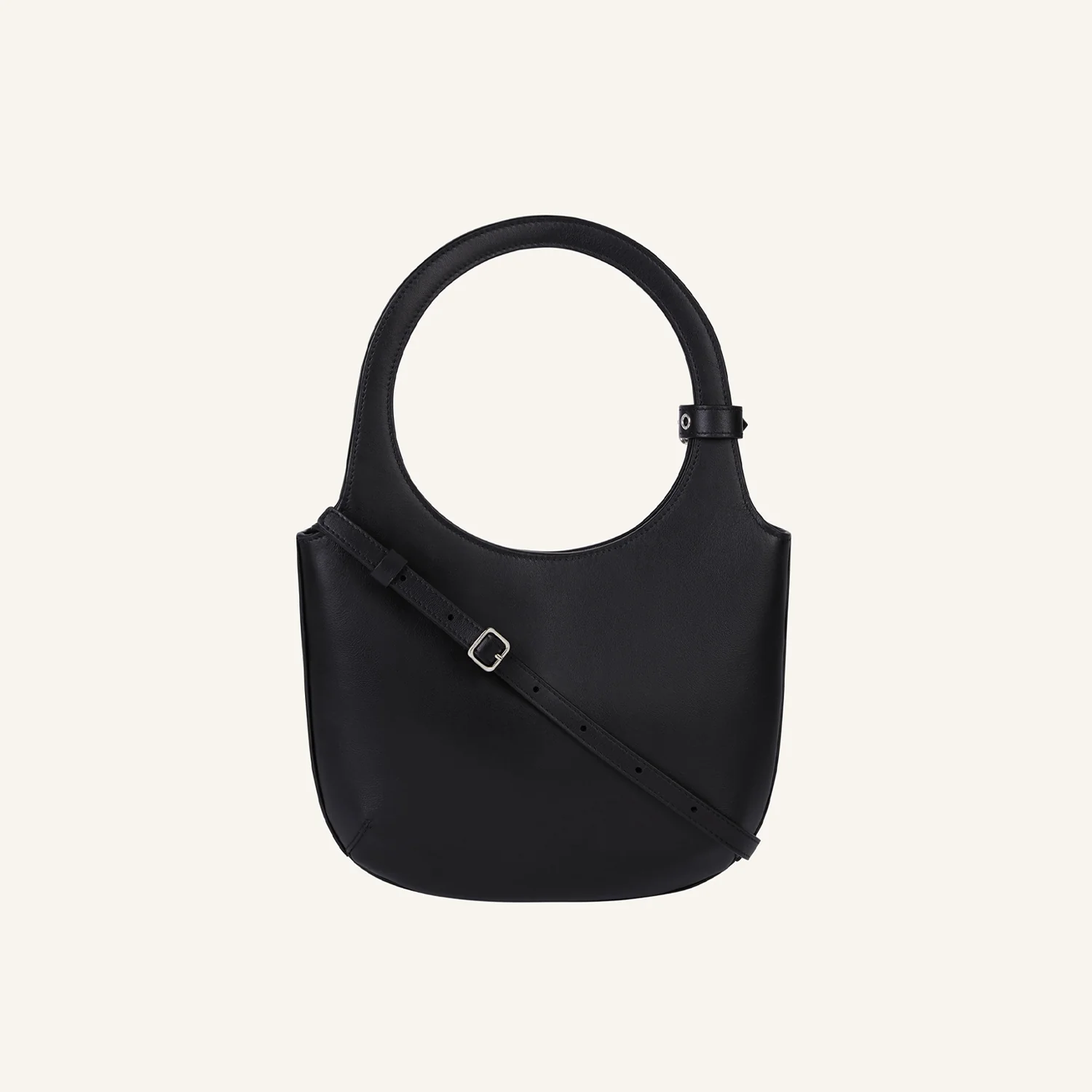 courrèges HOLY LEATHER BAG, Black - Image 5