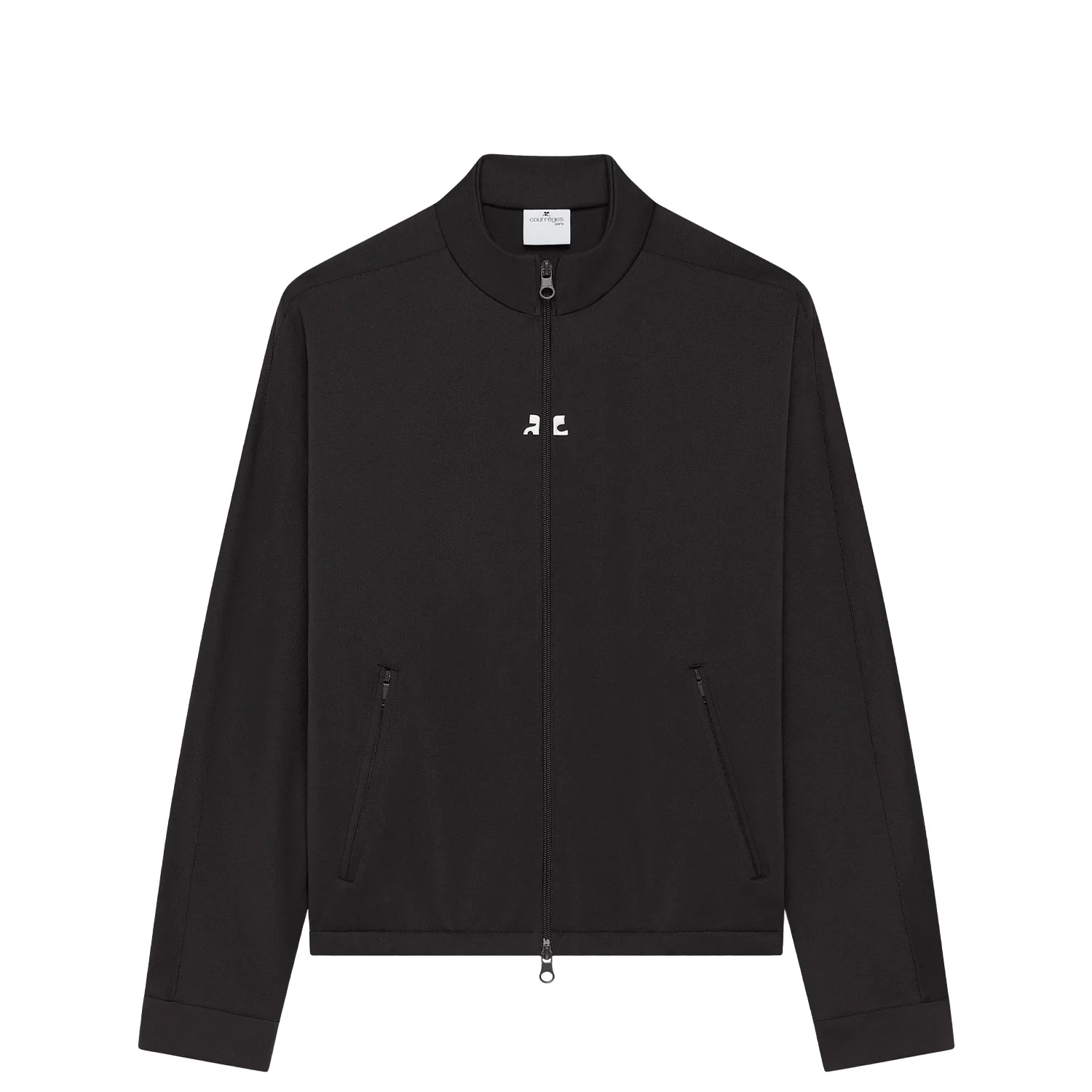 courrèges INTERLOCK TRACKSUIT JACKET, Black