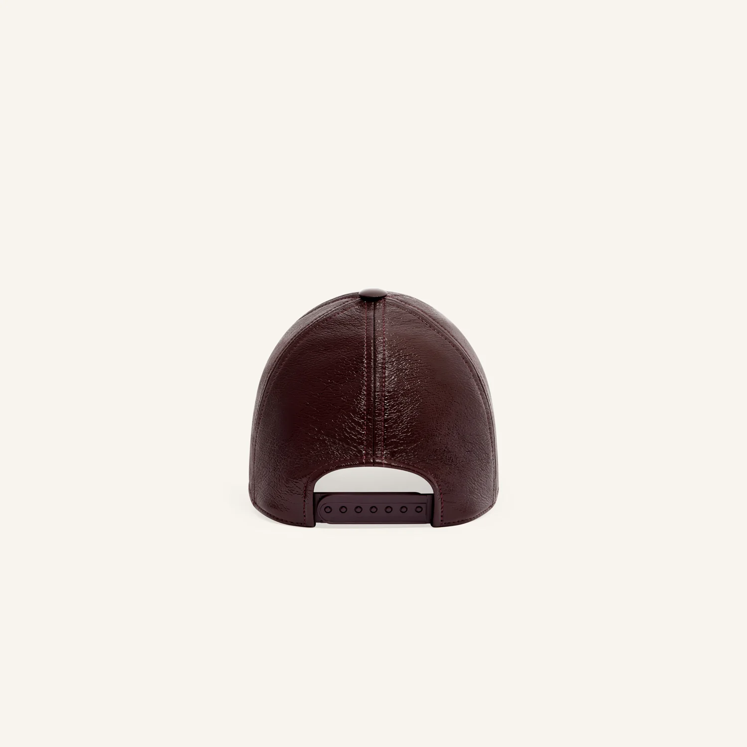 courrèges REEDITION VINYL CAP, Burgundy - Image 2
