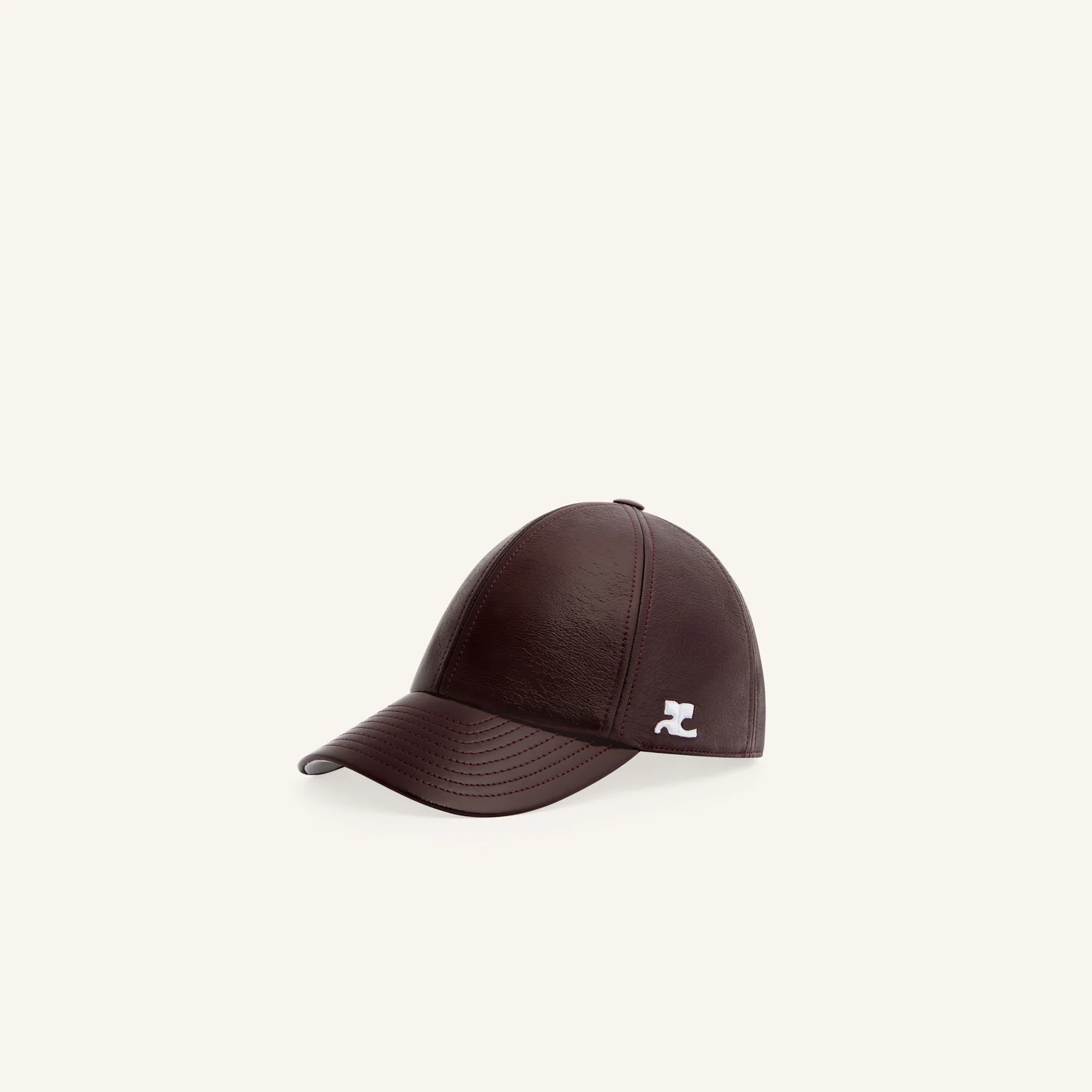 courrèges REEDITION VINYL CAP, Burgundy - Image 3
